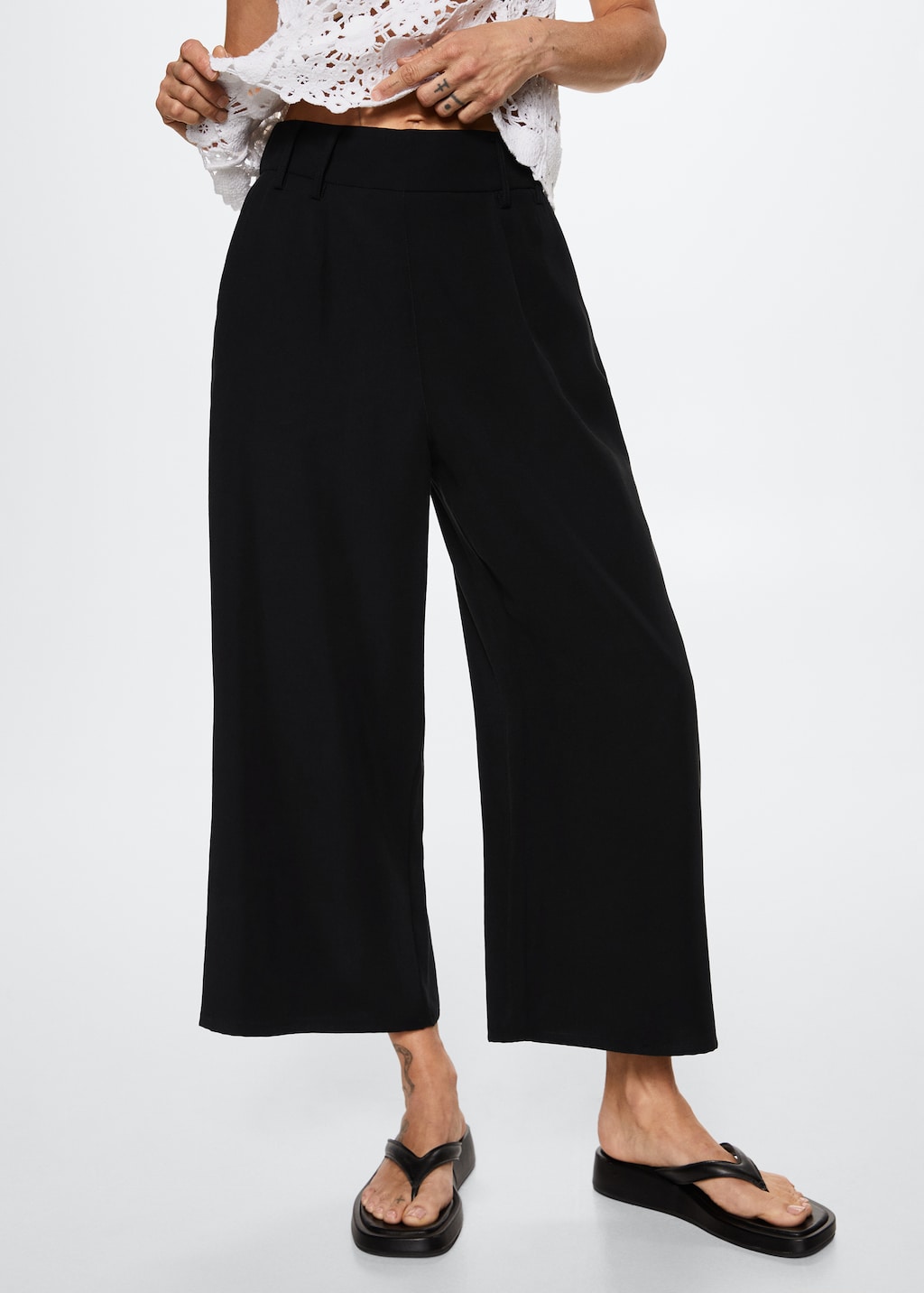 Fluid culotte trouser Women MANGO Montenegro