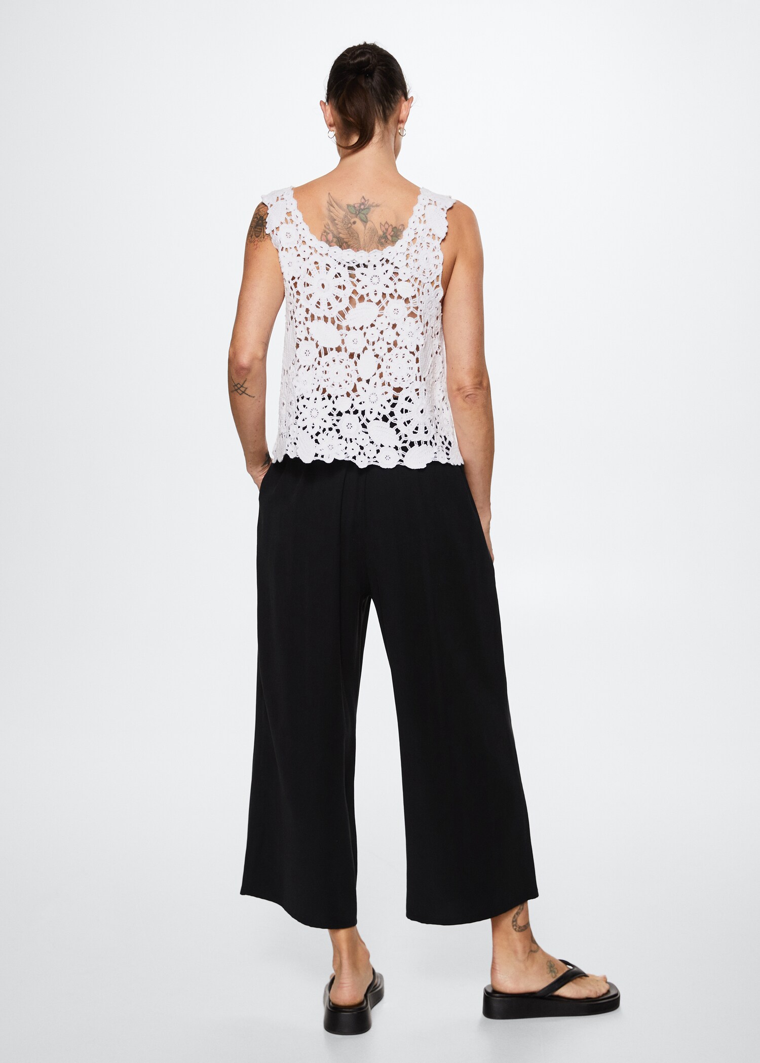  Fluid culotte trouser - Reverse of the article