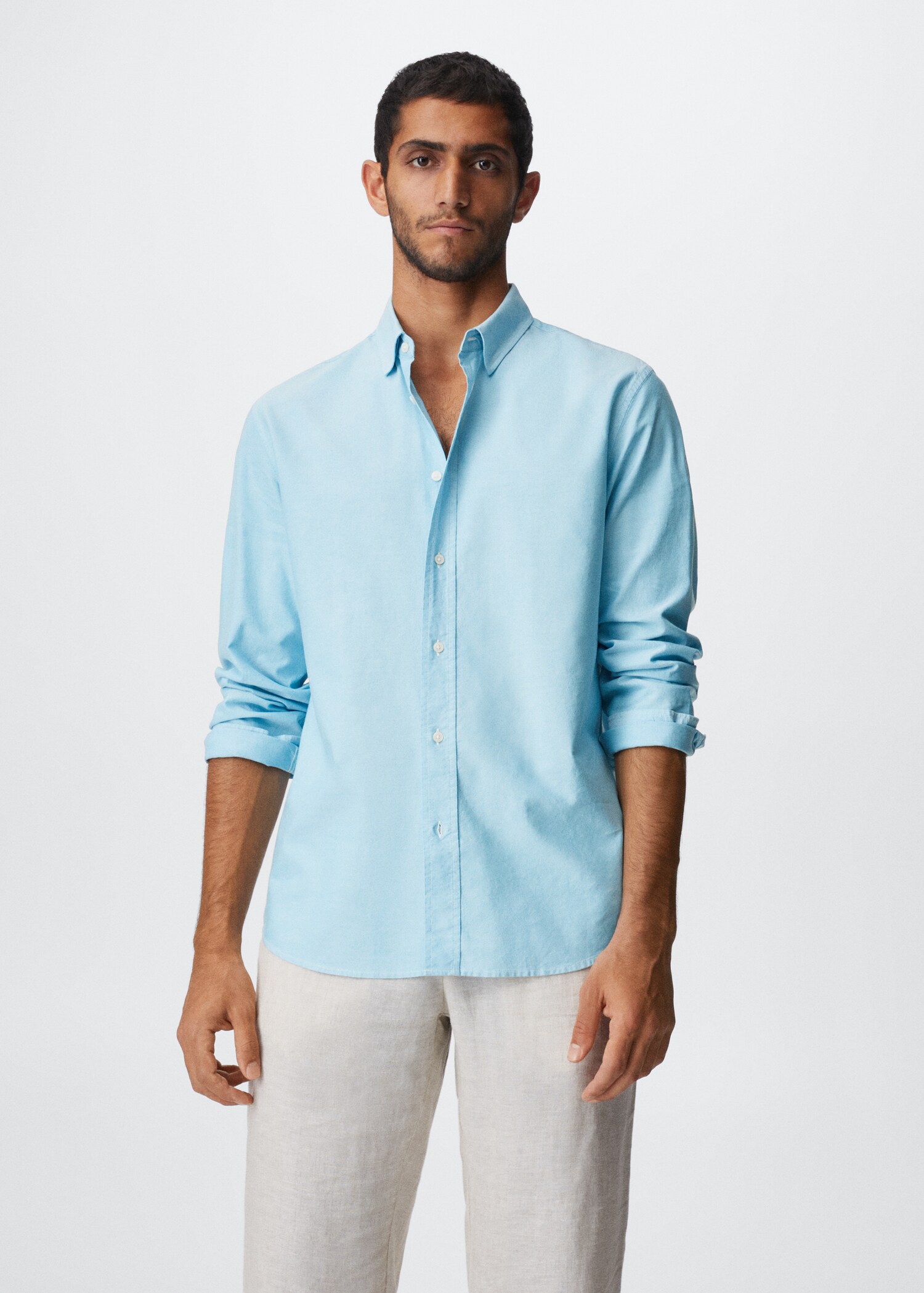 Camisa regular fit algodón - Plano medio