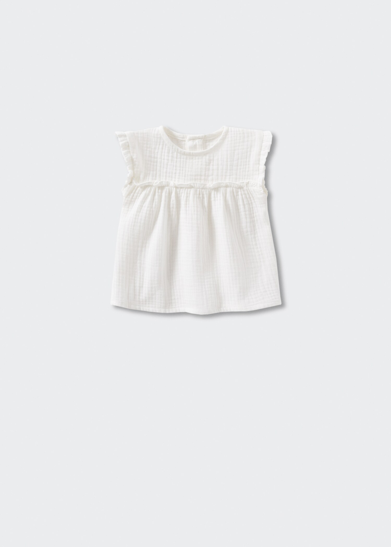 Blusa cotone volant - Articolo senza modello