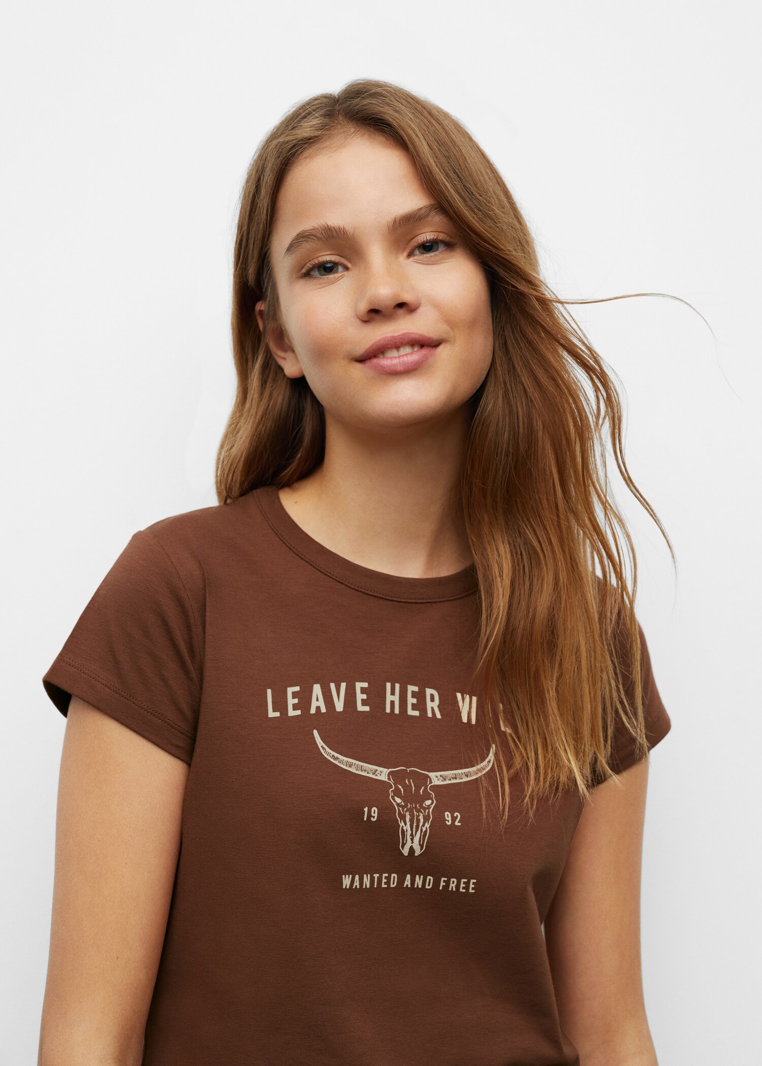 Printed cotton-blend T-shirt - Details of the article 1