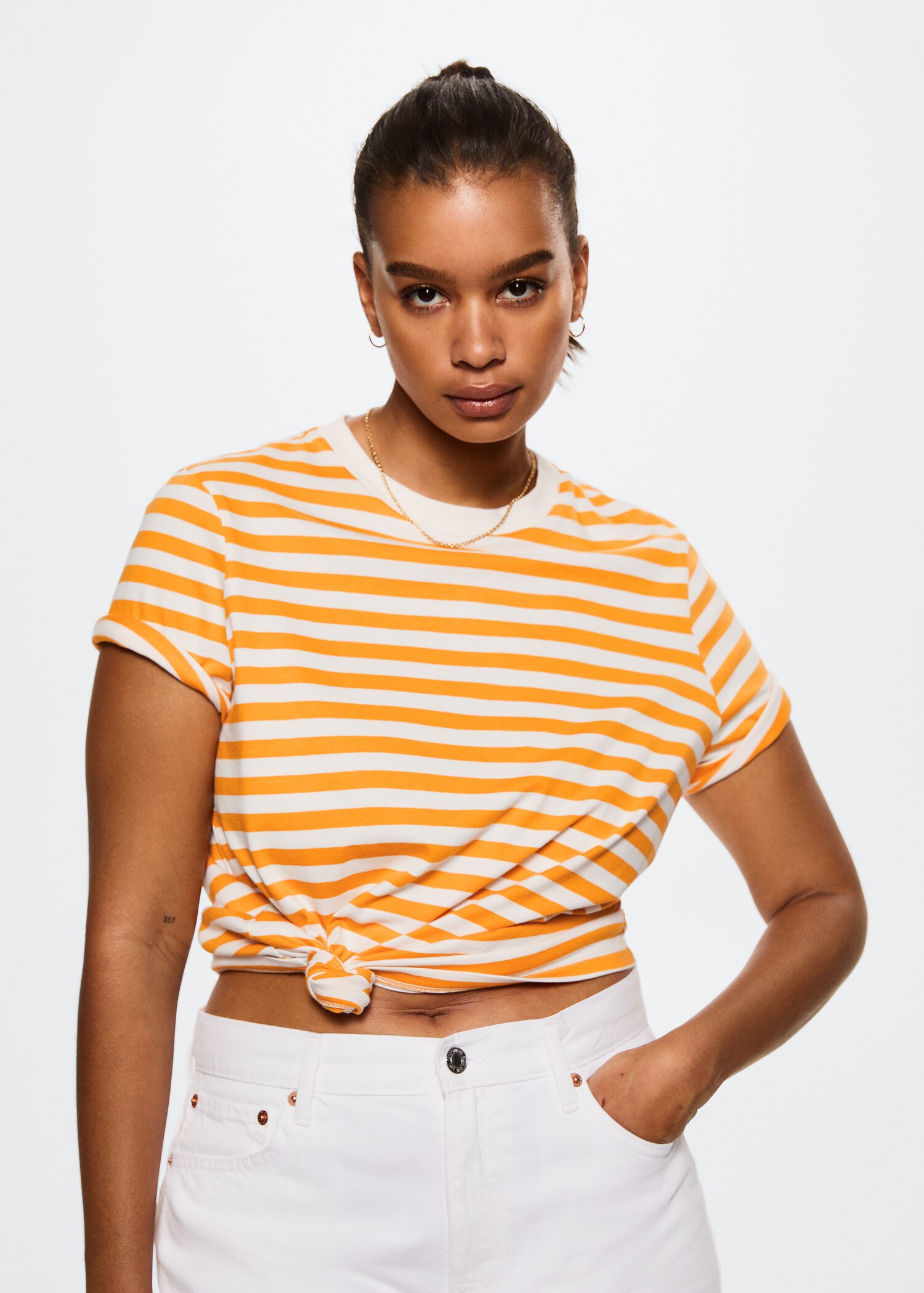T-shirt coton à rayures - Détail de l'article 5