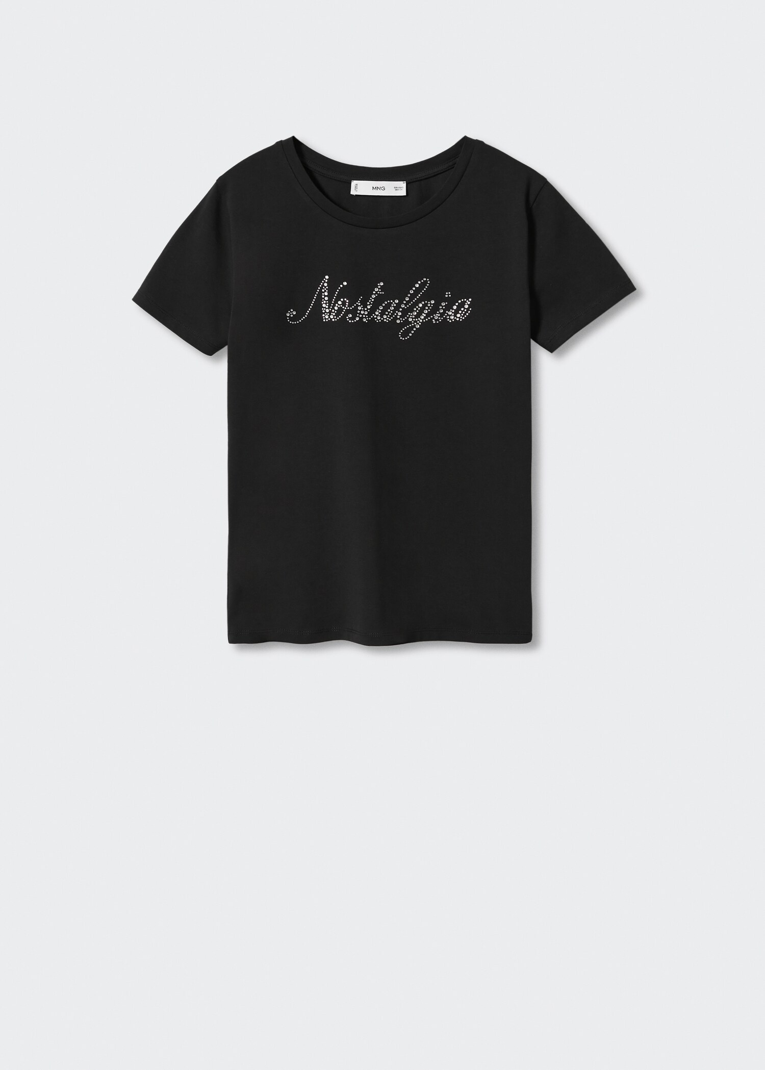 T-shirt met print en stras - Artikel zonder model