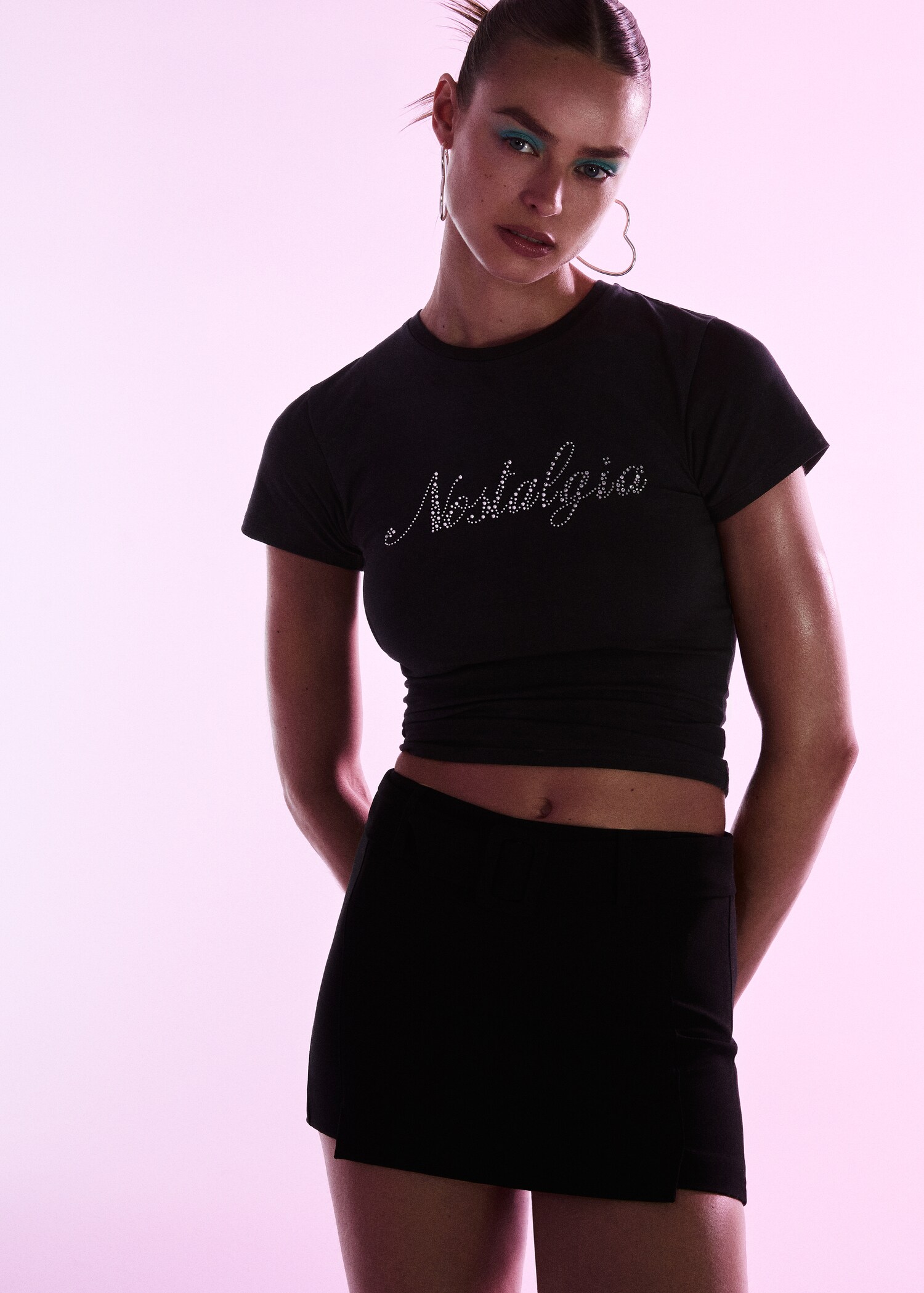 T-shirt met print en stras - Detail van het artikel 6