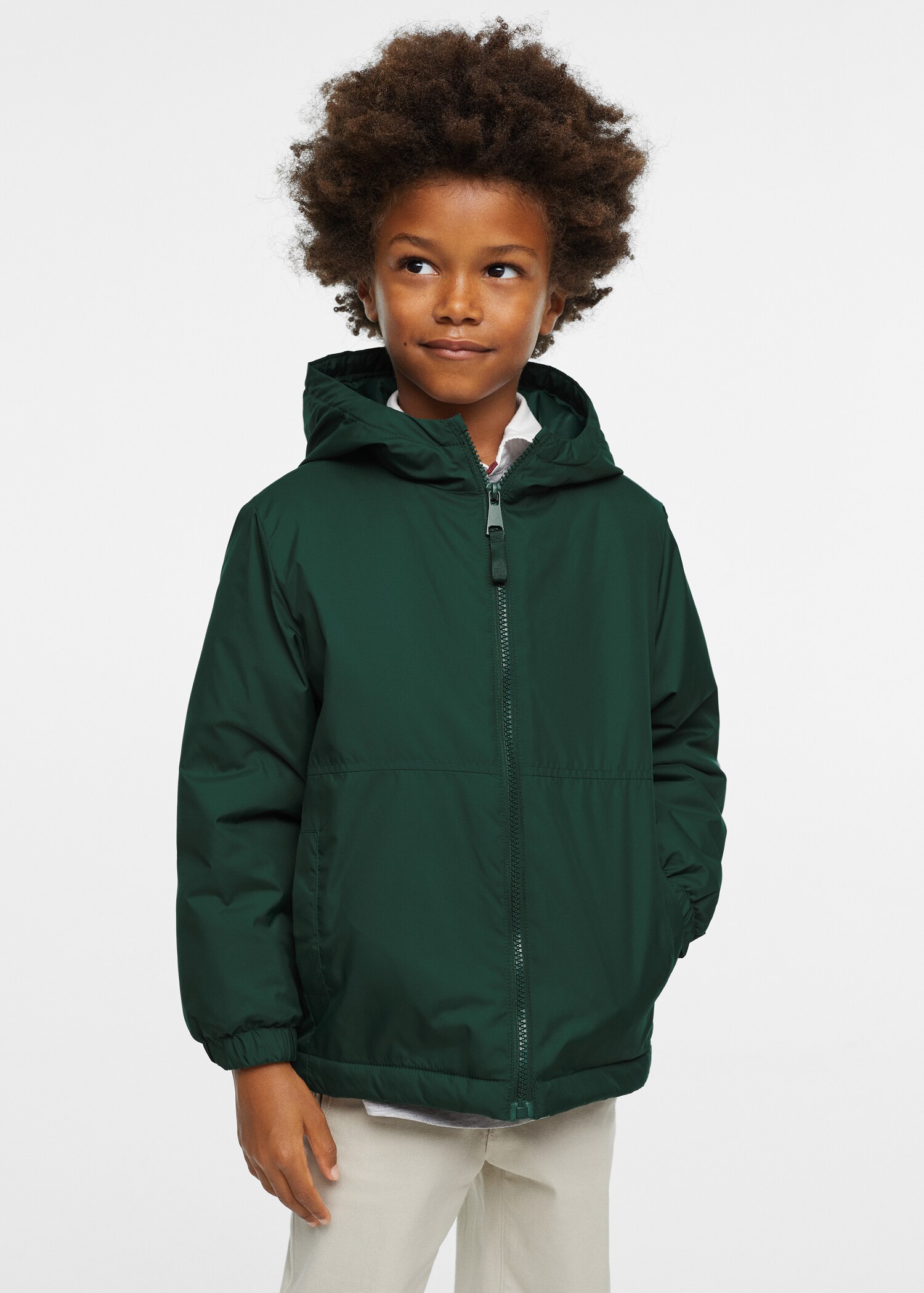 Anorak à capuche - Plan moyen