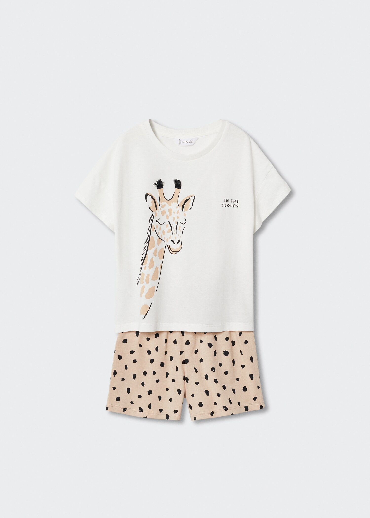 Baumwoll-Pyjama mit Giraffenmuster - Artikel ohne Model
