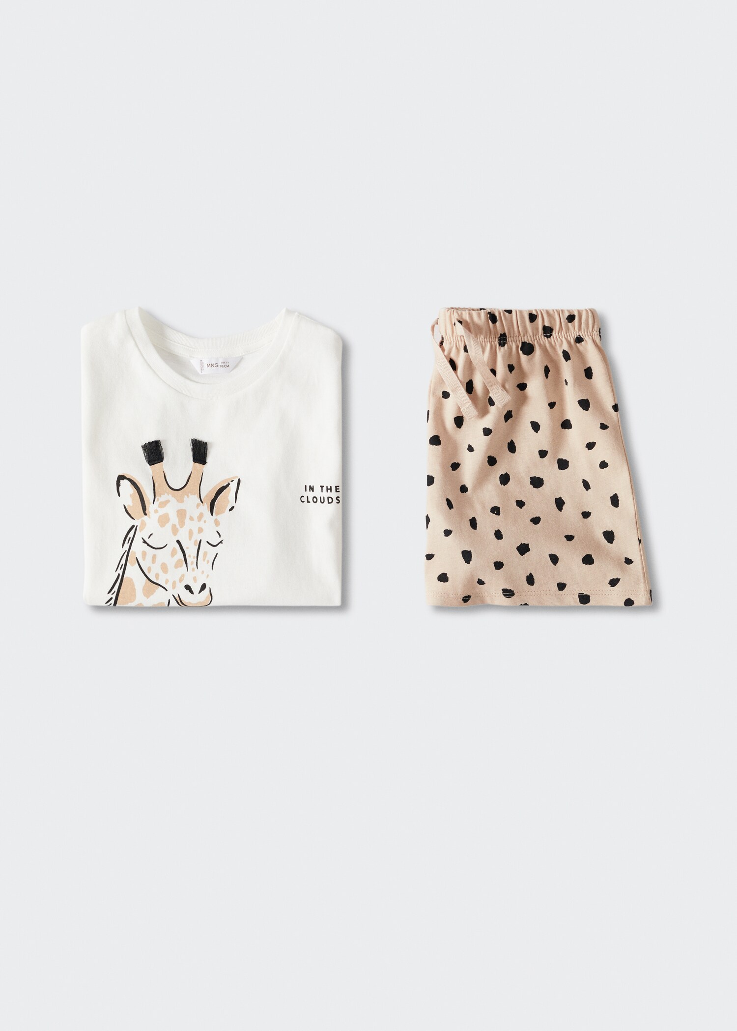 Baumwoll-Pyjama mit Giraffenmuster - Detail des Artikels 7