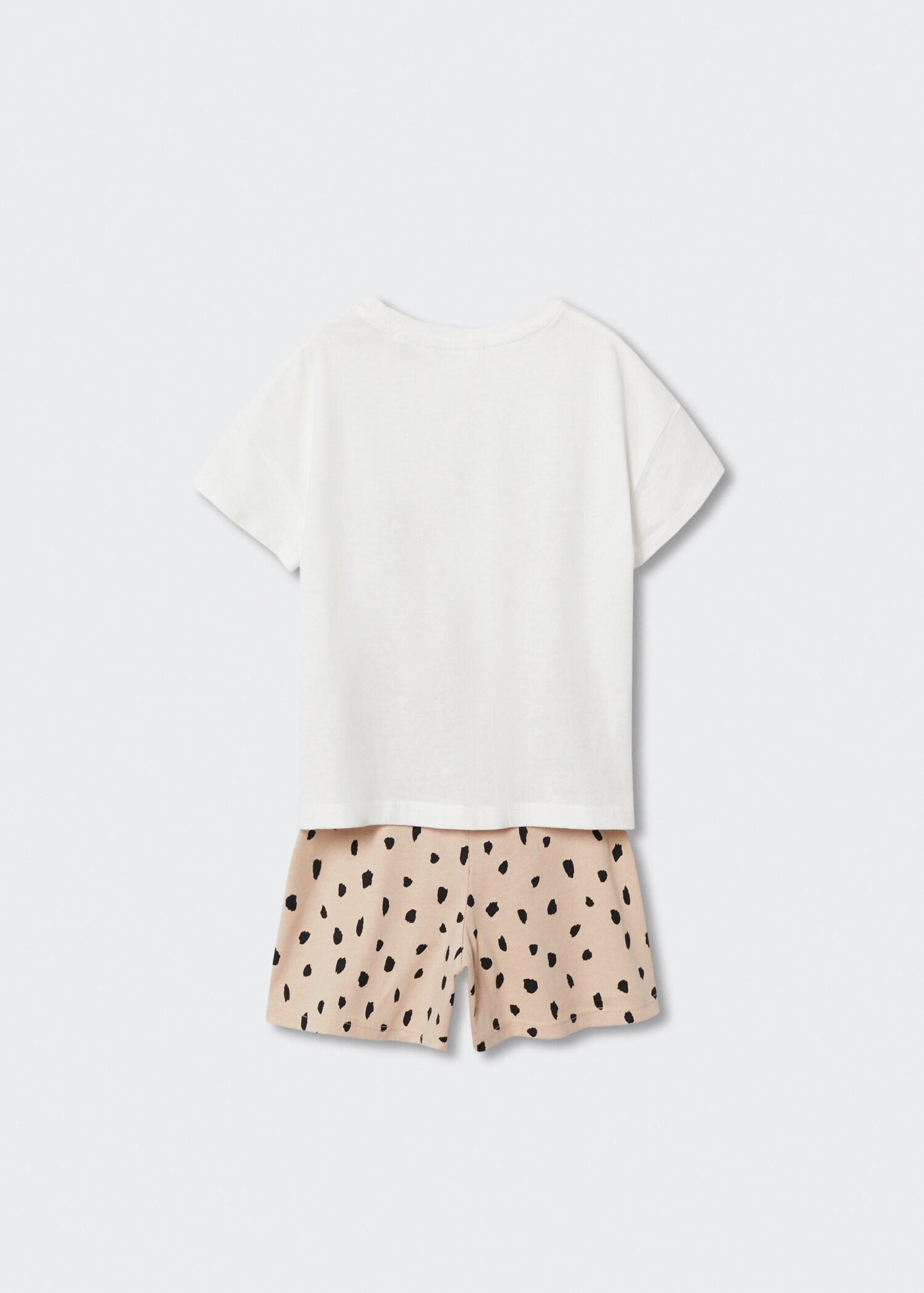 Baumwoll-Pyjama mit Giraffenmuster - Rückseite des Artikels