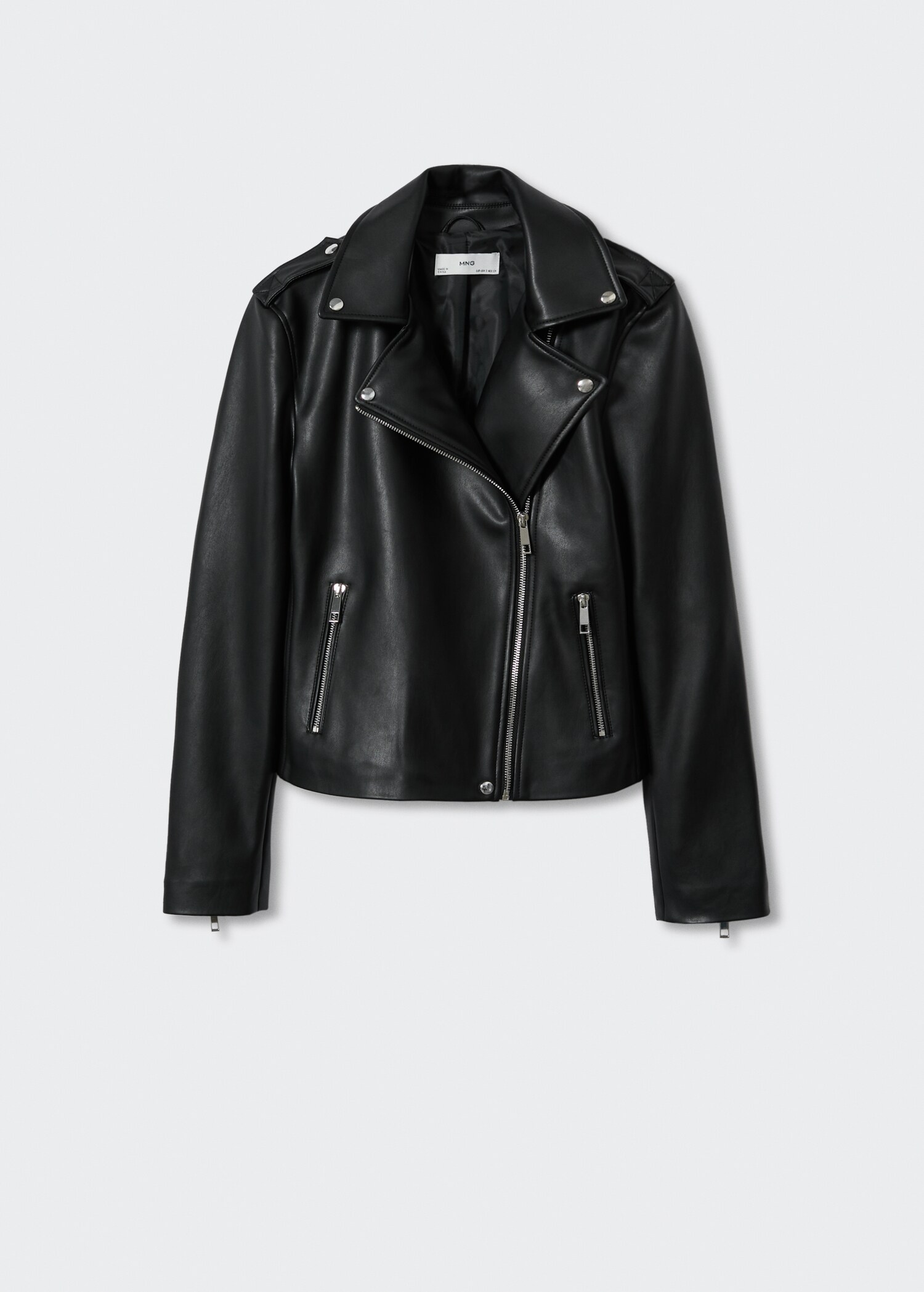 Leather-effect biker jacket - Article without model