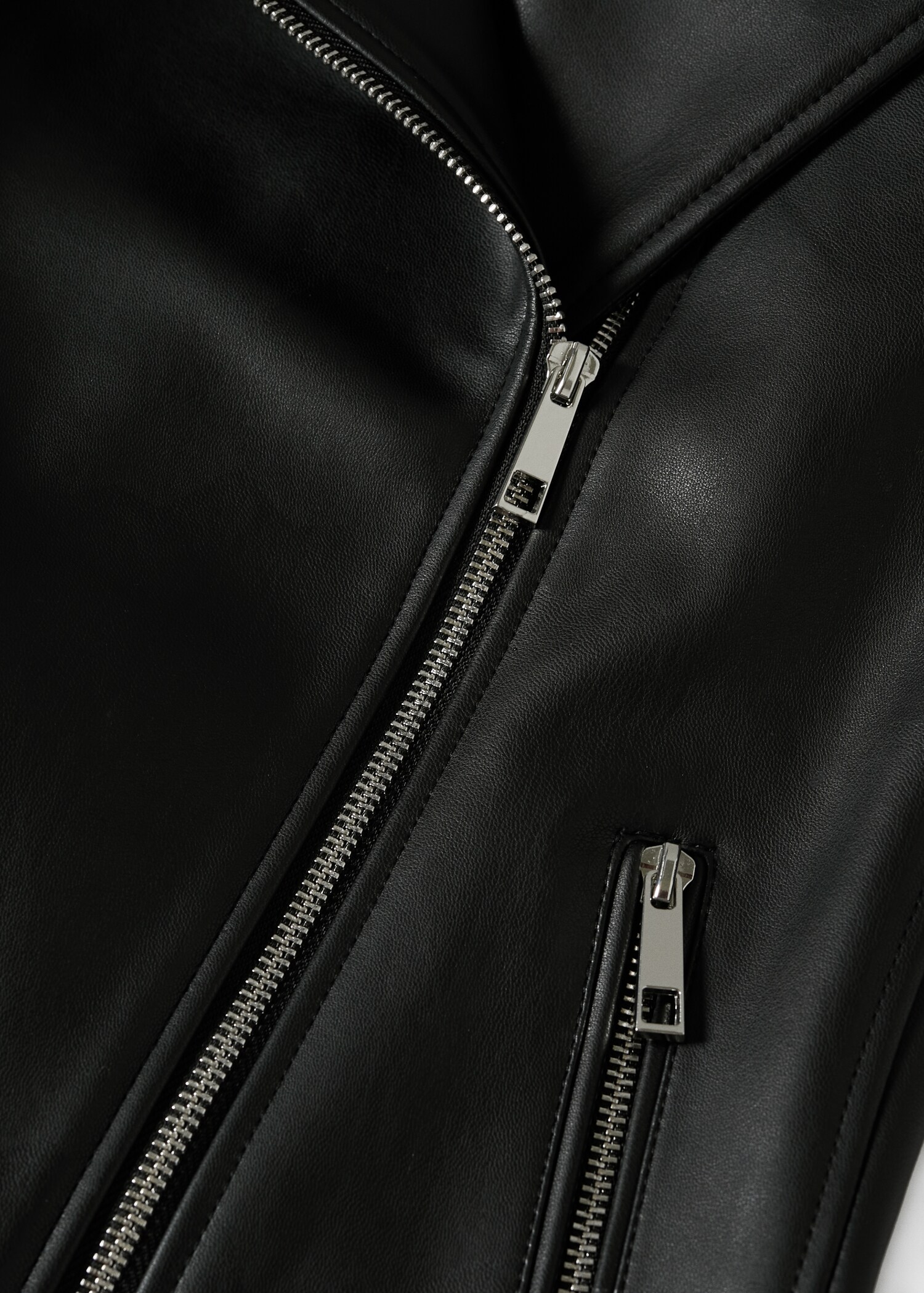 Leather-effect biker jacket - Details of the article 8