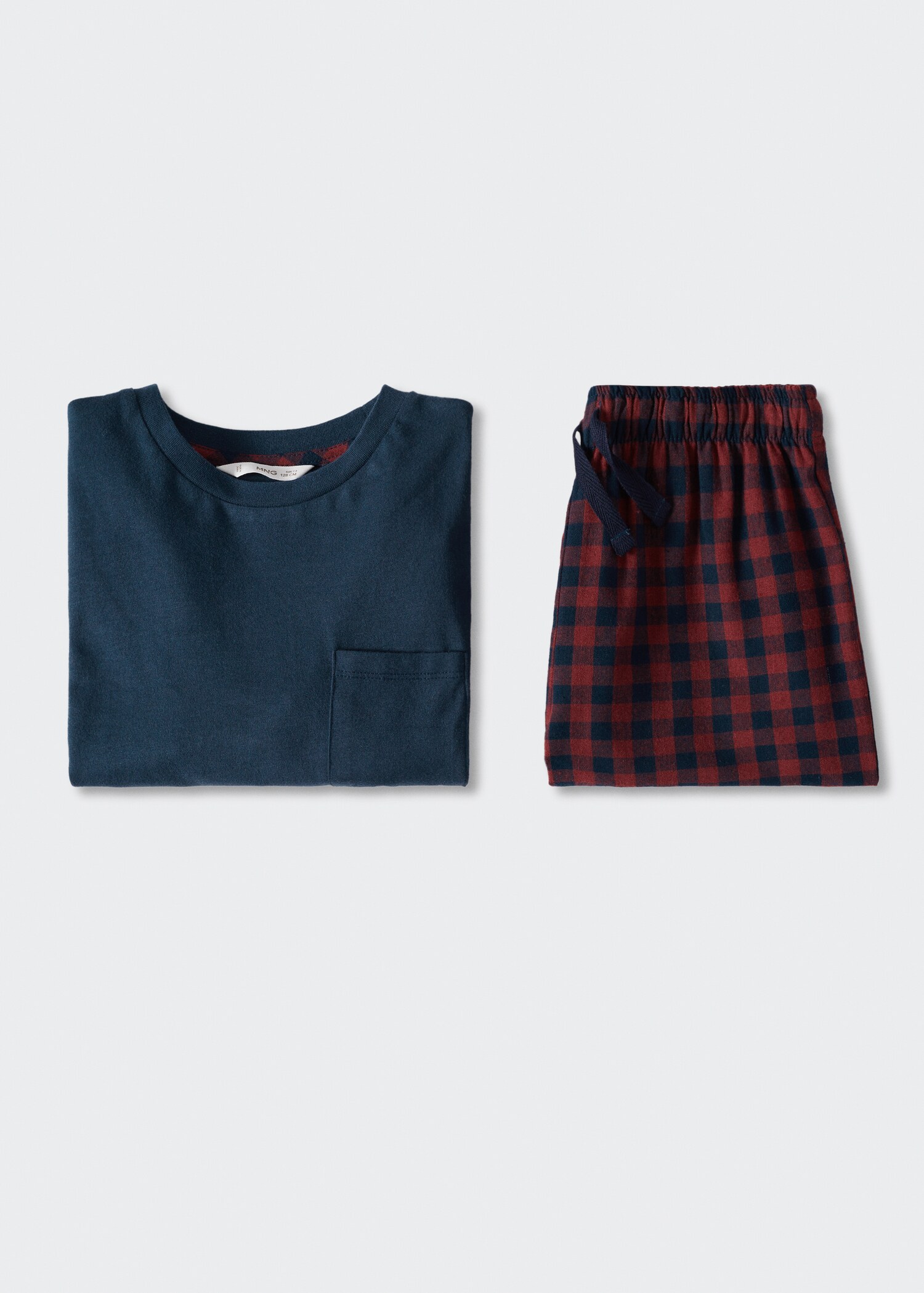Two-pieces check long pyjamas - Article without model
