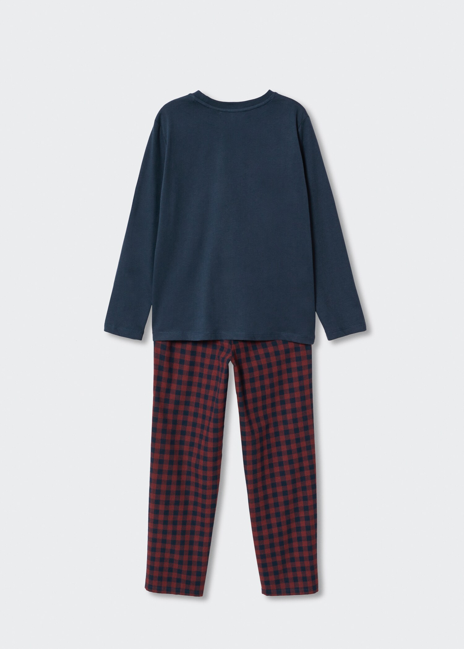 Two-pieces check long pyjamas - Reverse of the article