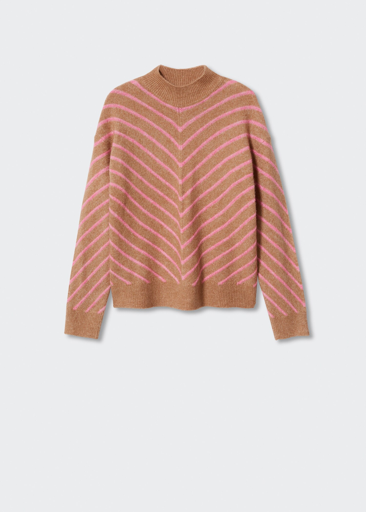Stripe-print sweater with Perkins neck - Article without model