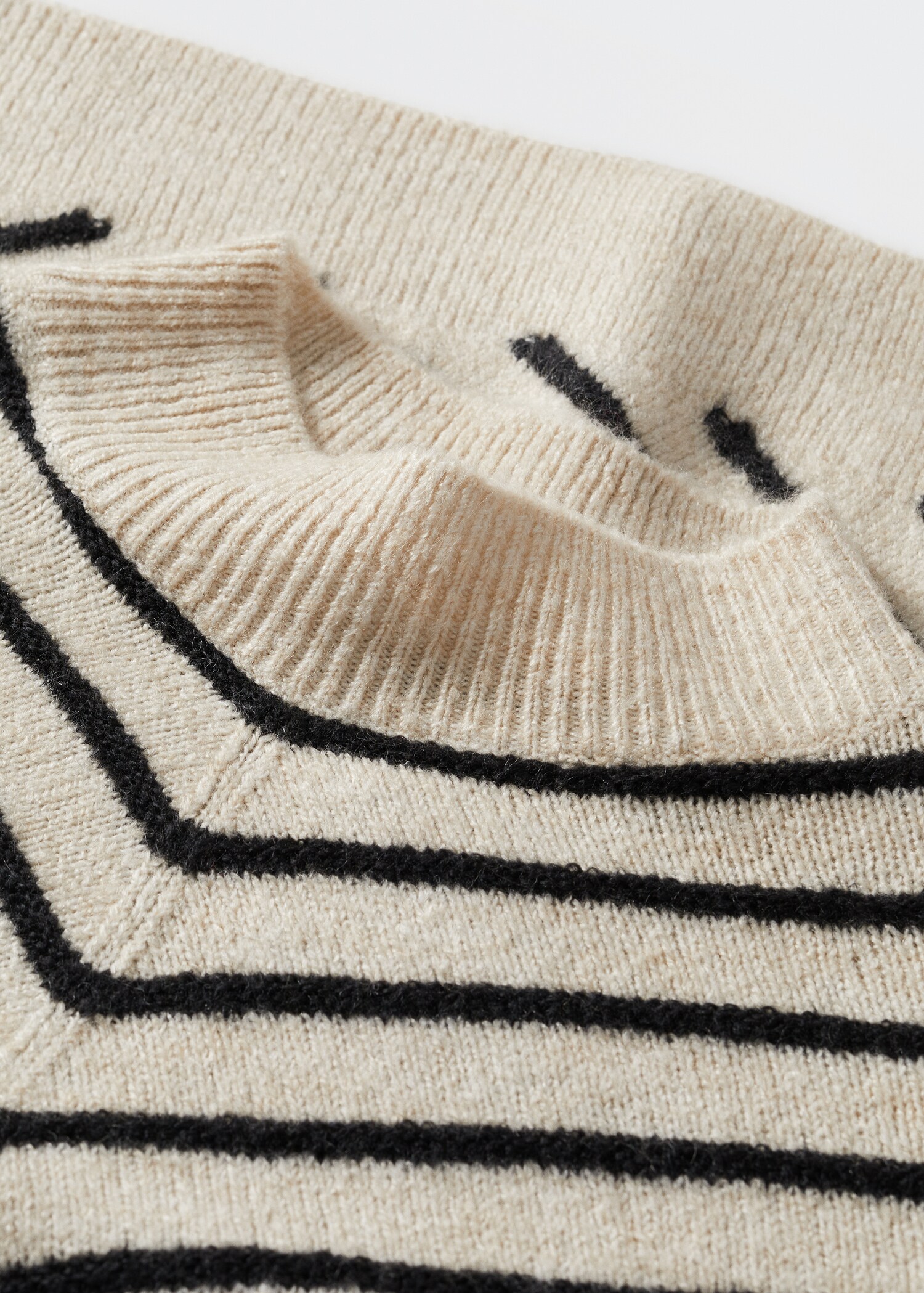 Stripe-print sweater with Perkins neck - Details of the article 8