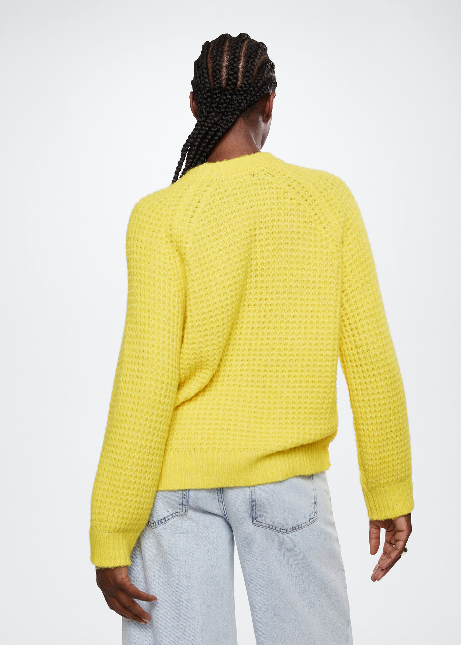 Pulover oversize din tricot cu punct leneș - Spatele articolului