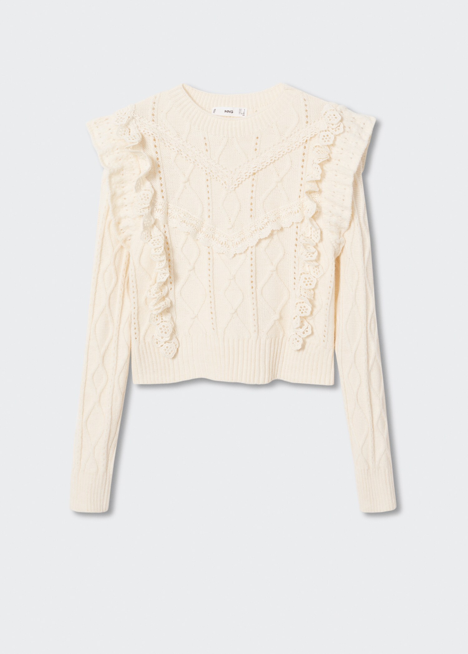 Pull-over ajouré à volants - Article sans modèle