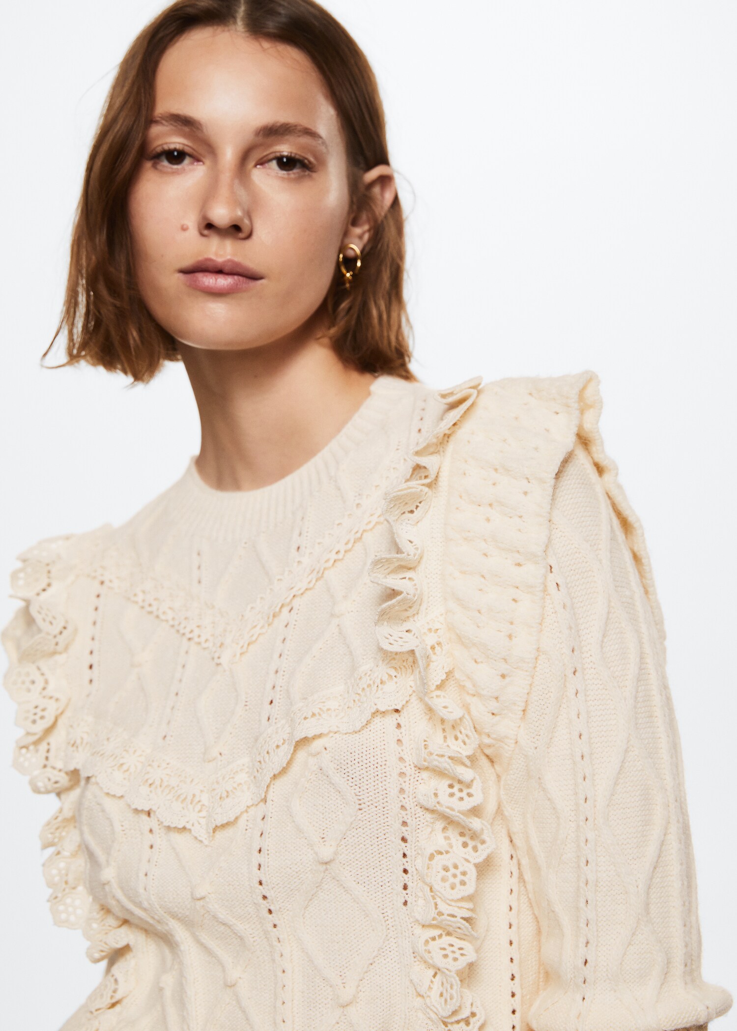 Pull-over ajouré à volants - Détail de l'article 1