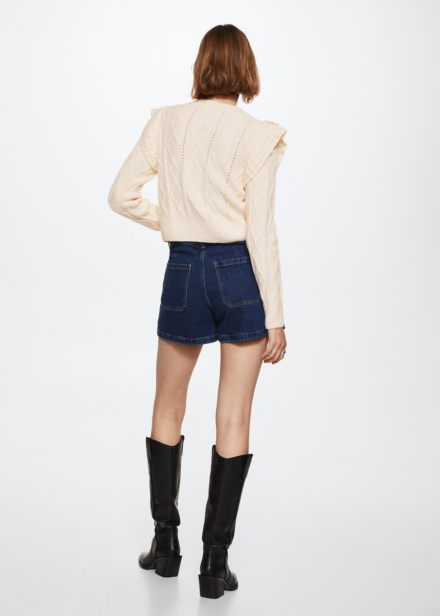 Pull-over ajouré à volants - Verso de l’article