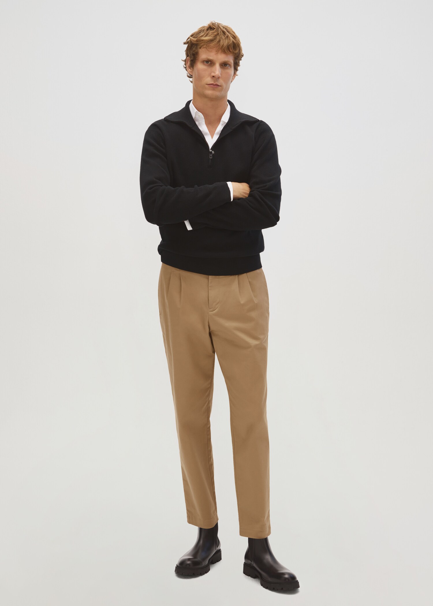Regular-fit pleated trousers - Details of the article 7