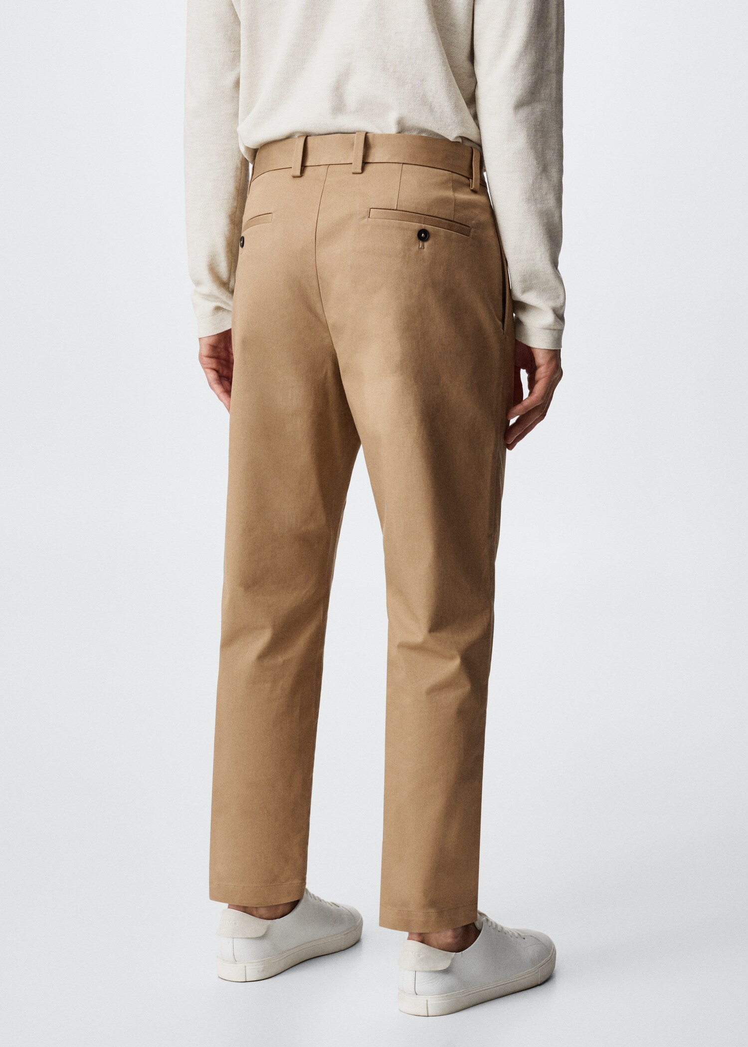 Regular-fit pleated trousers - Reverse of the article