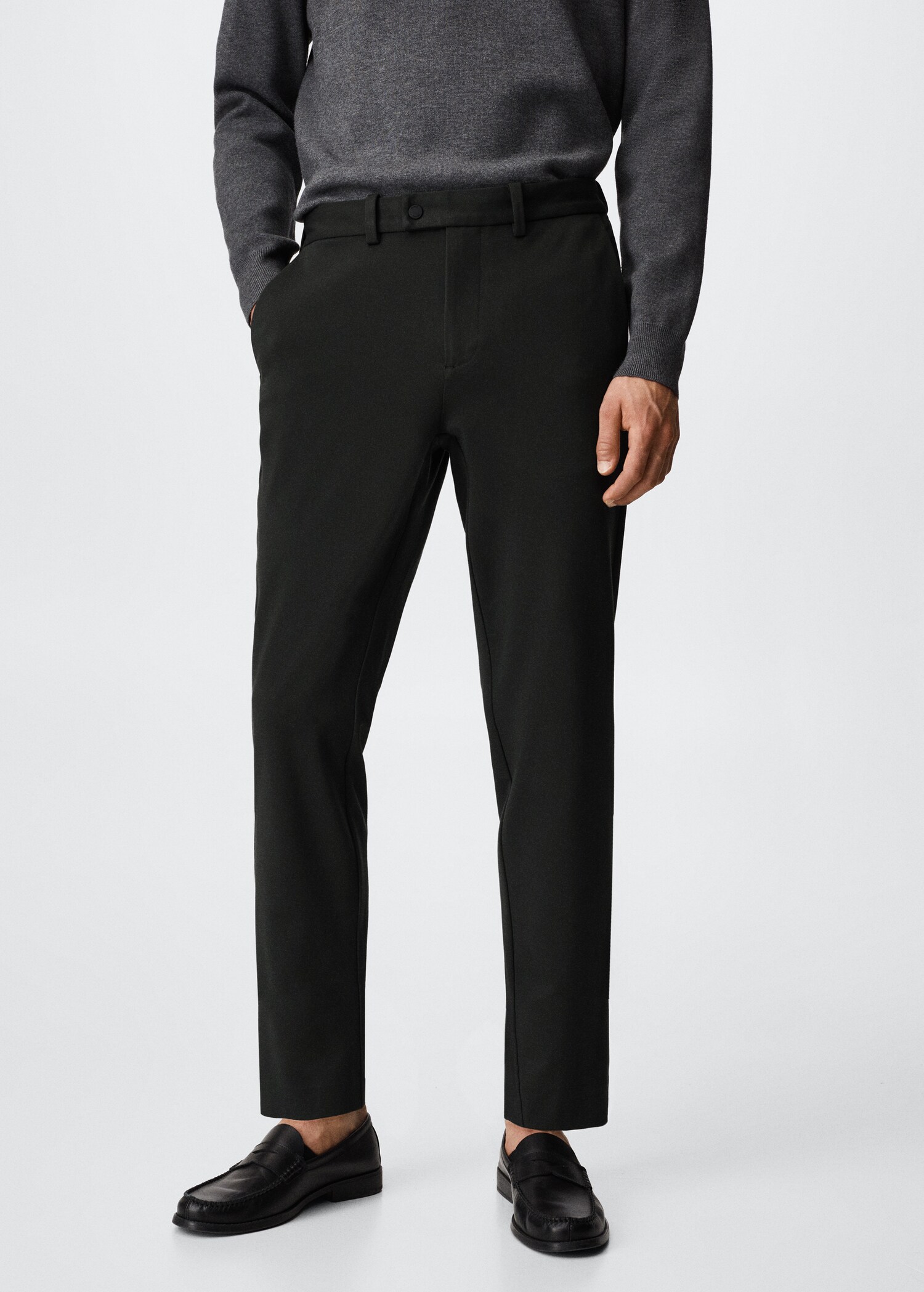 Slim fit stretch trousers - Medium plane
