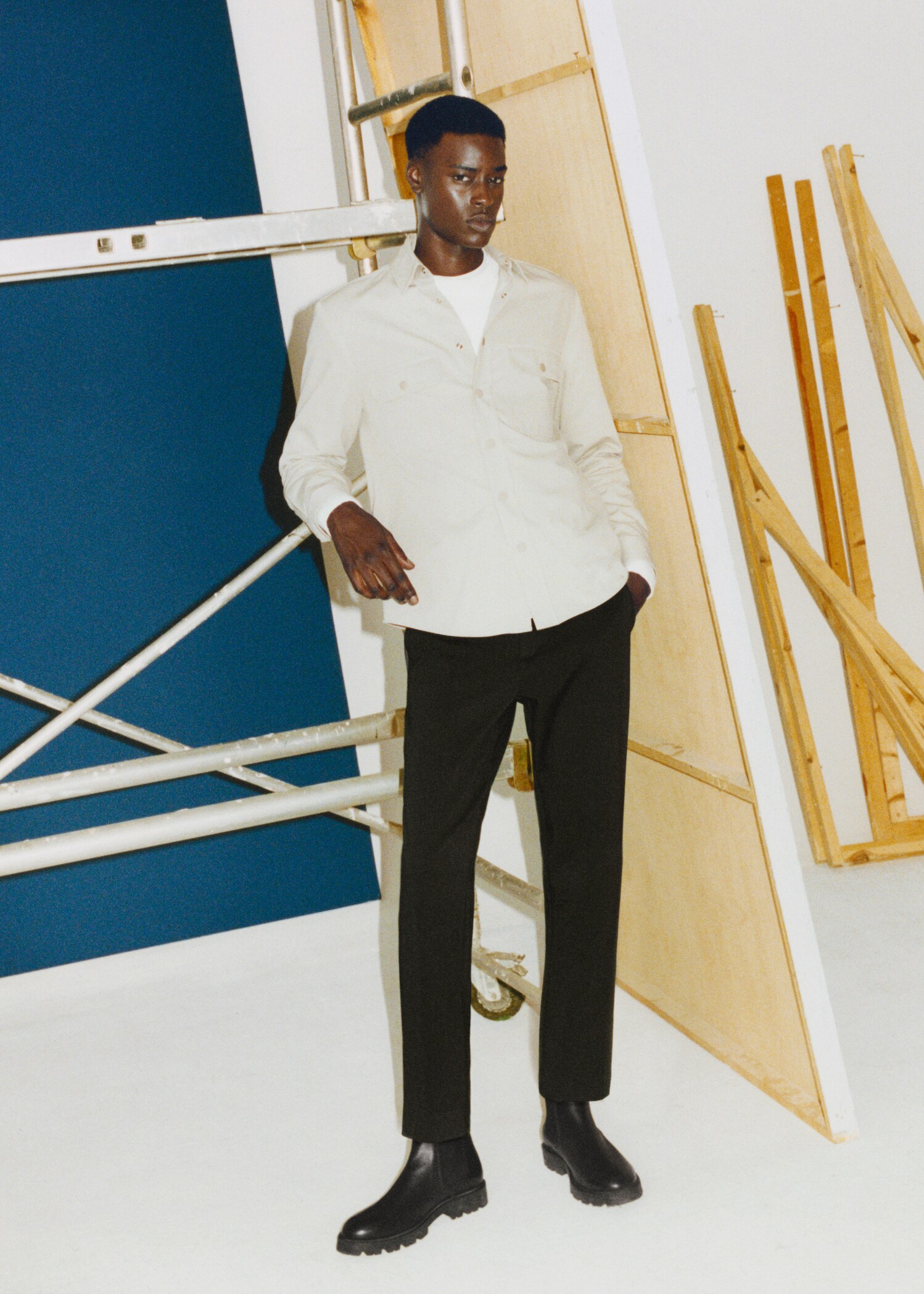 Slim fit stretch trousers - Details of the article 8