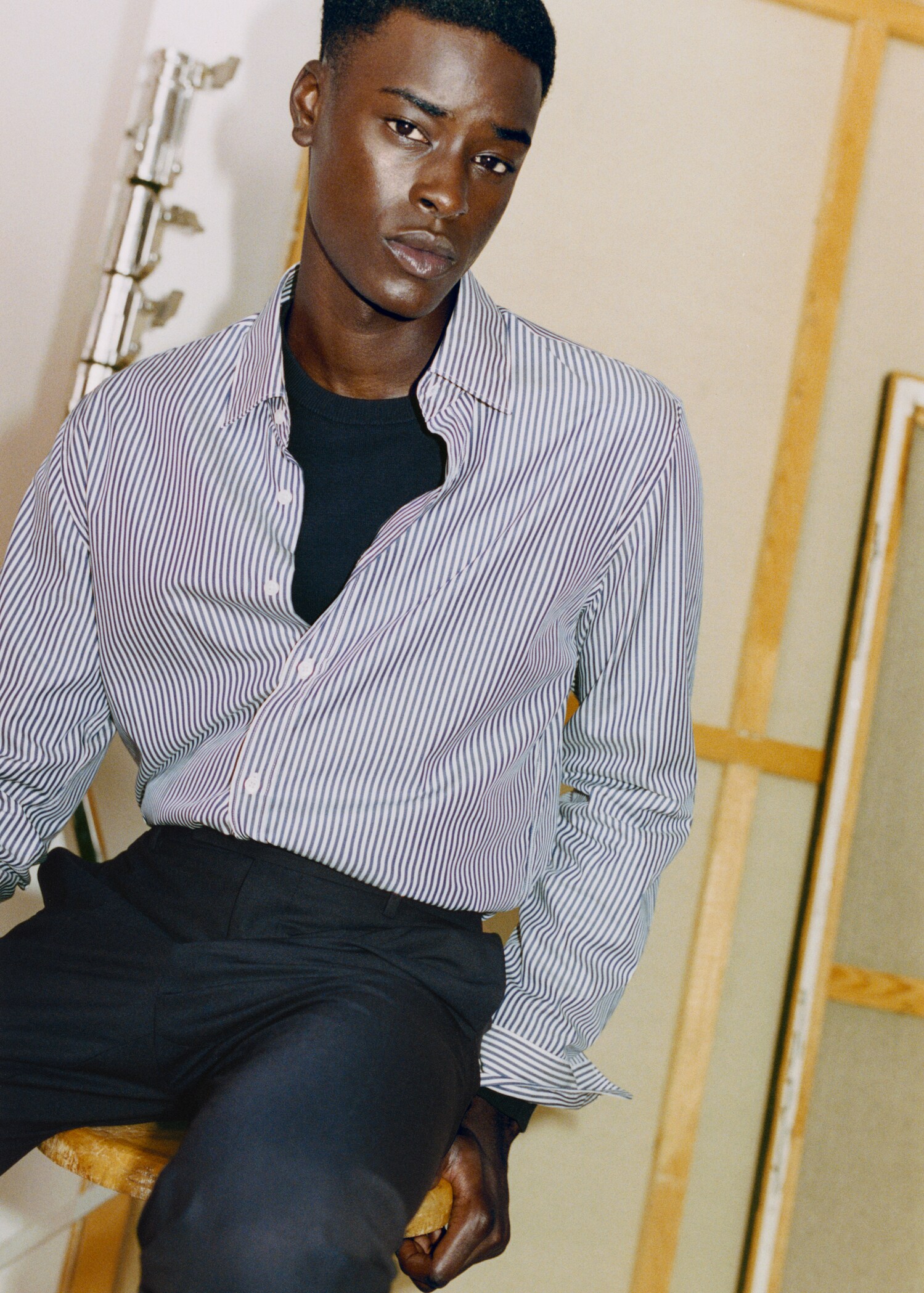 Gestreiftes Slim Fit-Hemd  - Detail des Artikels 8