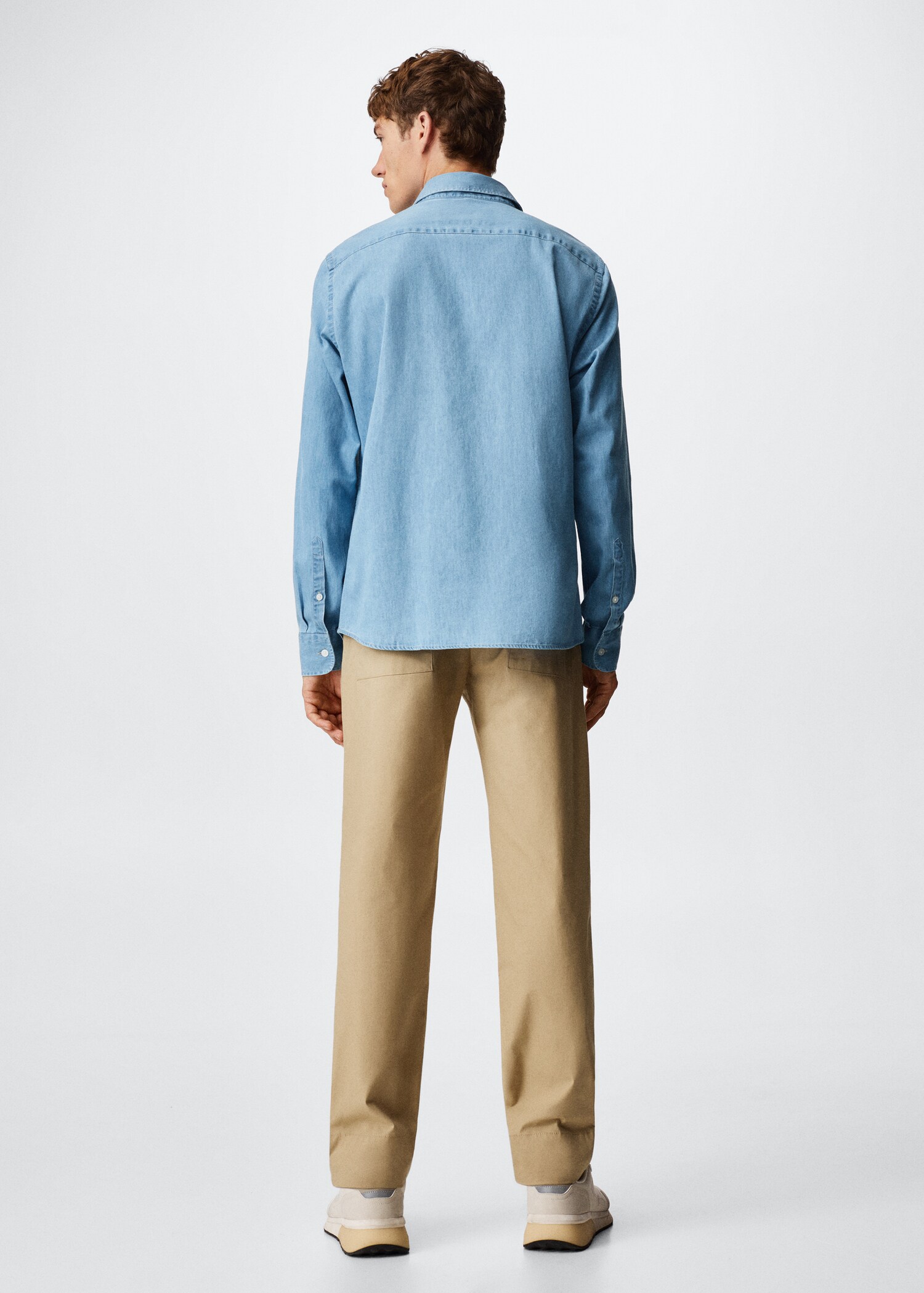 Camisa de ganga slim fit  - Verso do artigo