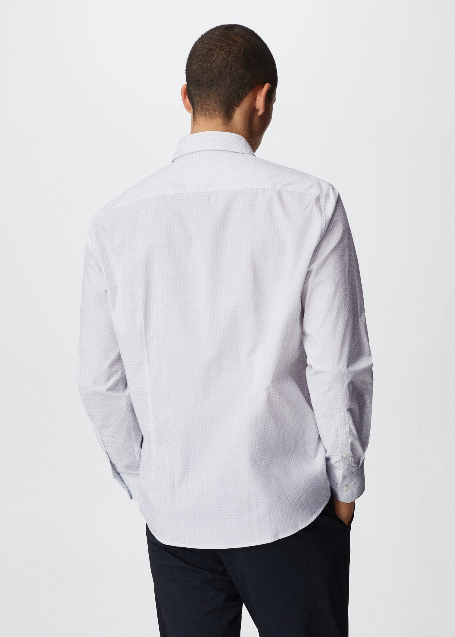Camisa slim fit micro estampado - Reverso del artículo