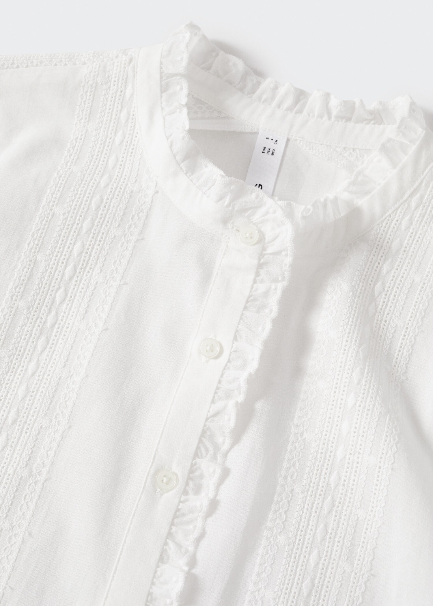 Embroidered cotton shirt - Details of the article 8