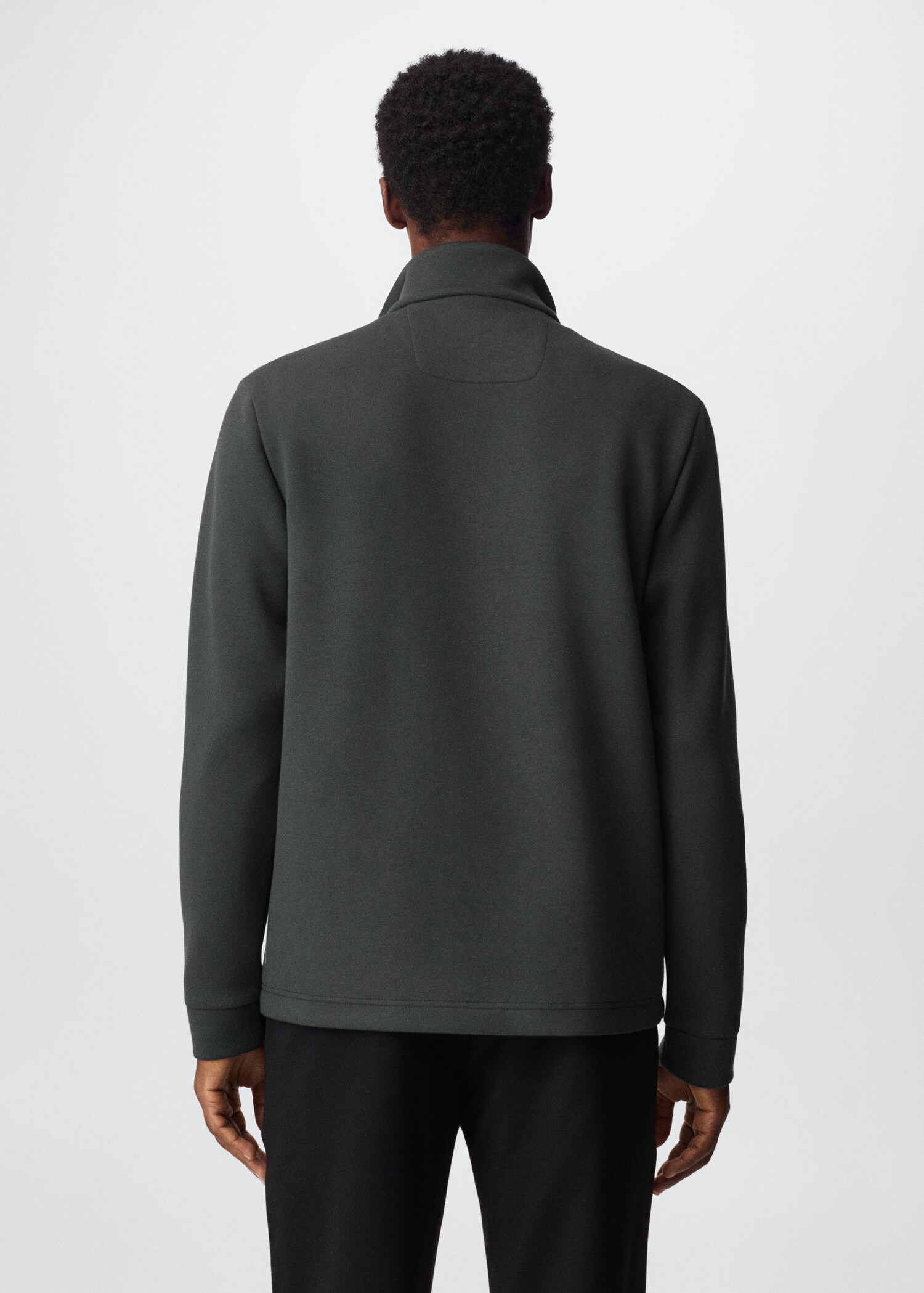 Breathable zip-neck sweatshirt - Reverse of the article