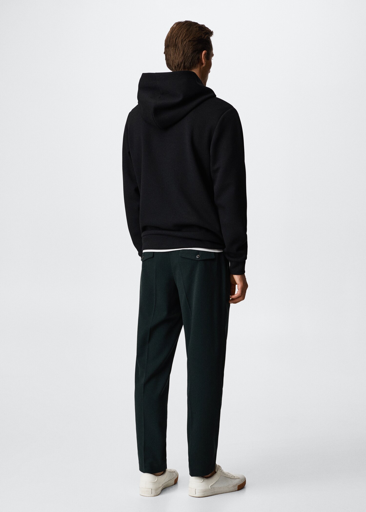 Hooded breathable sweatshirt - Reverse of the article