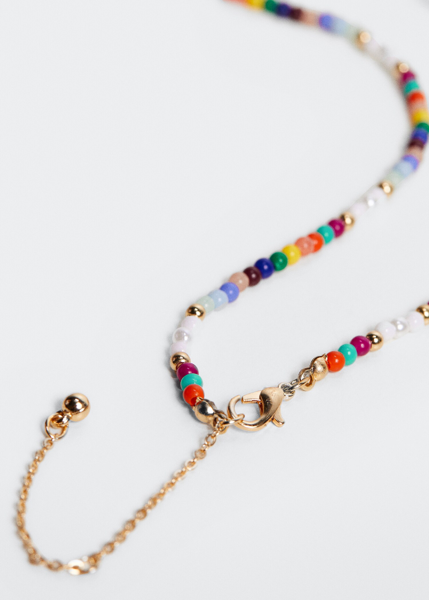 Mixed bead necklace - Medium plane