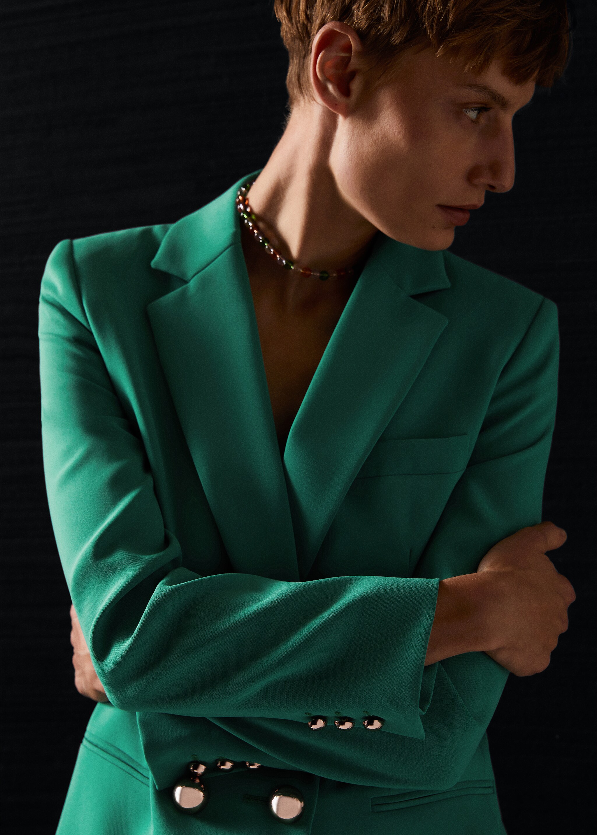 Double-breasted suit blazer - Details of the article 2