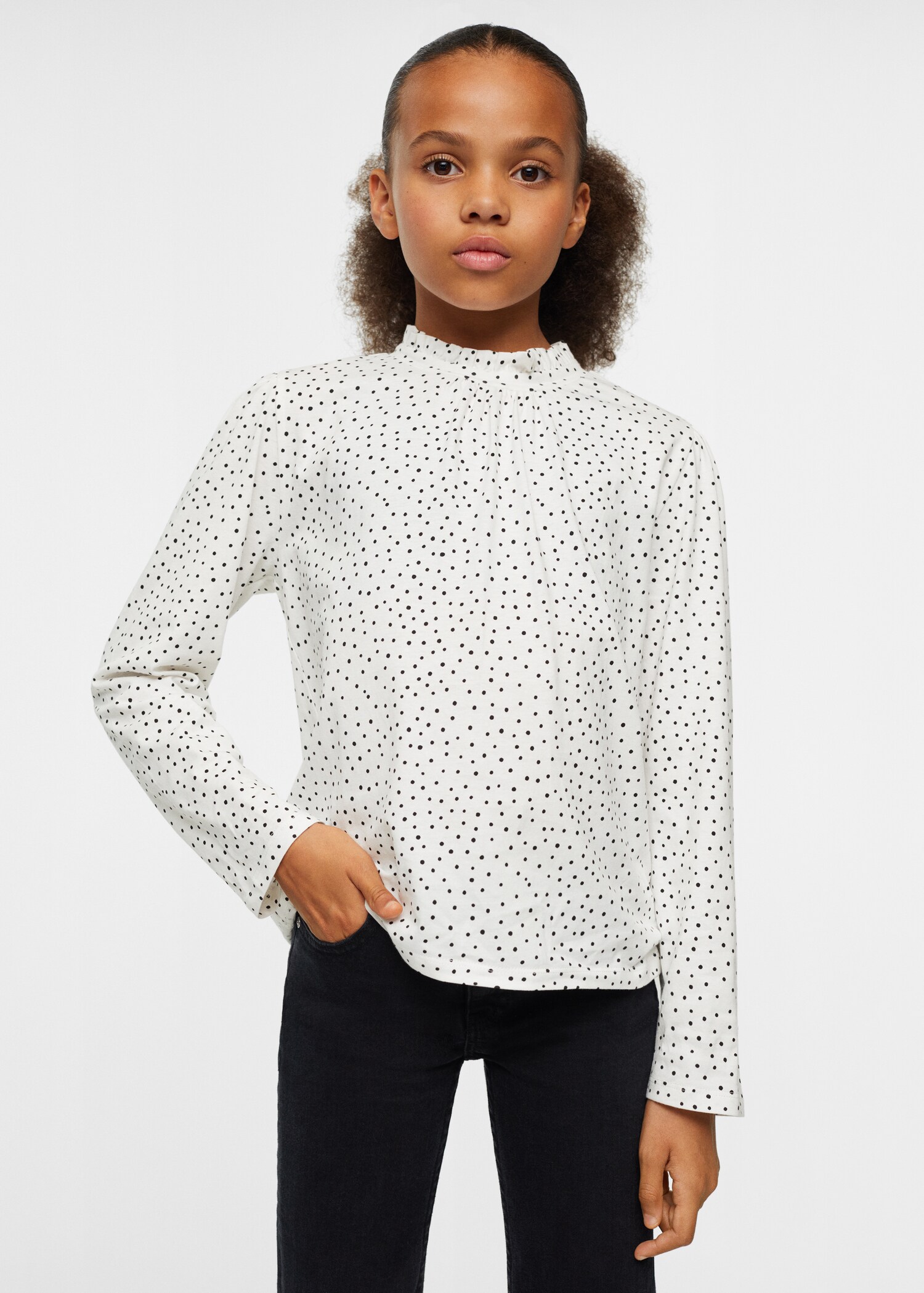 T-shirt avec détail plissé - Détail de l'article 3