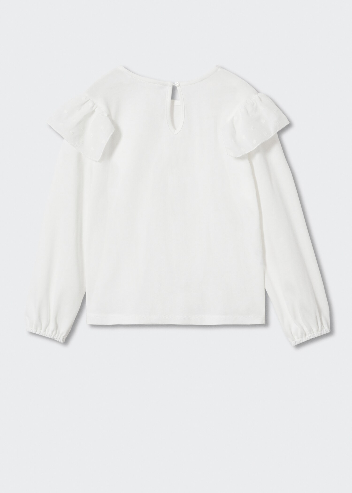 Langarm-T-Shirt mit Rüschen - Rückseite des Artikels