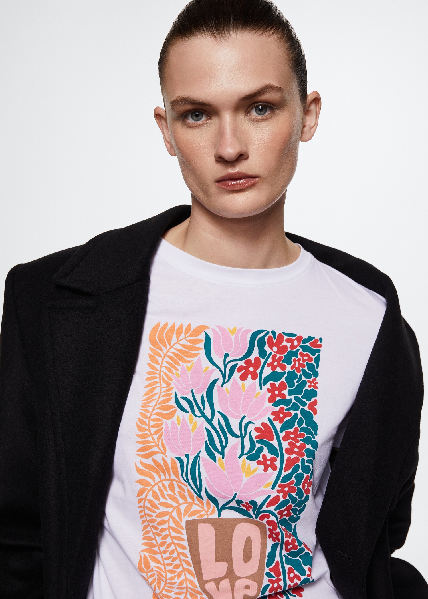 Printed cotton-blend T-shirt - Details of the article 4