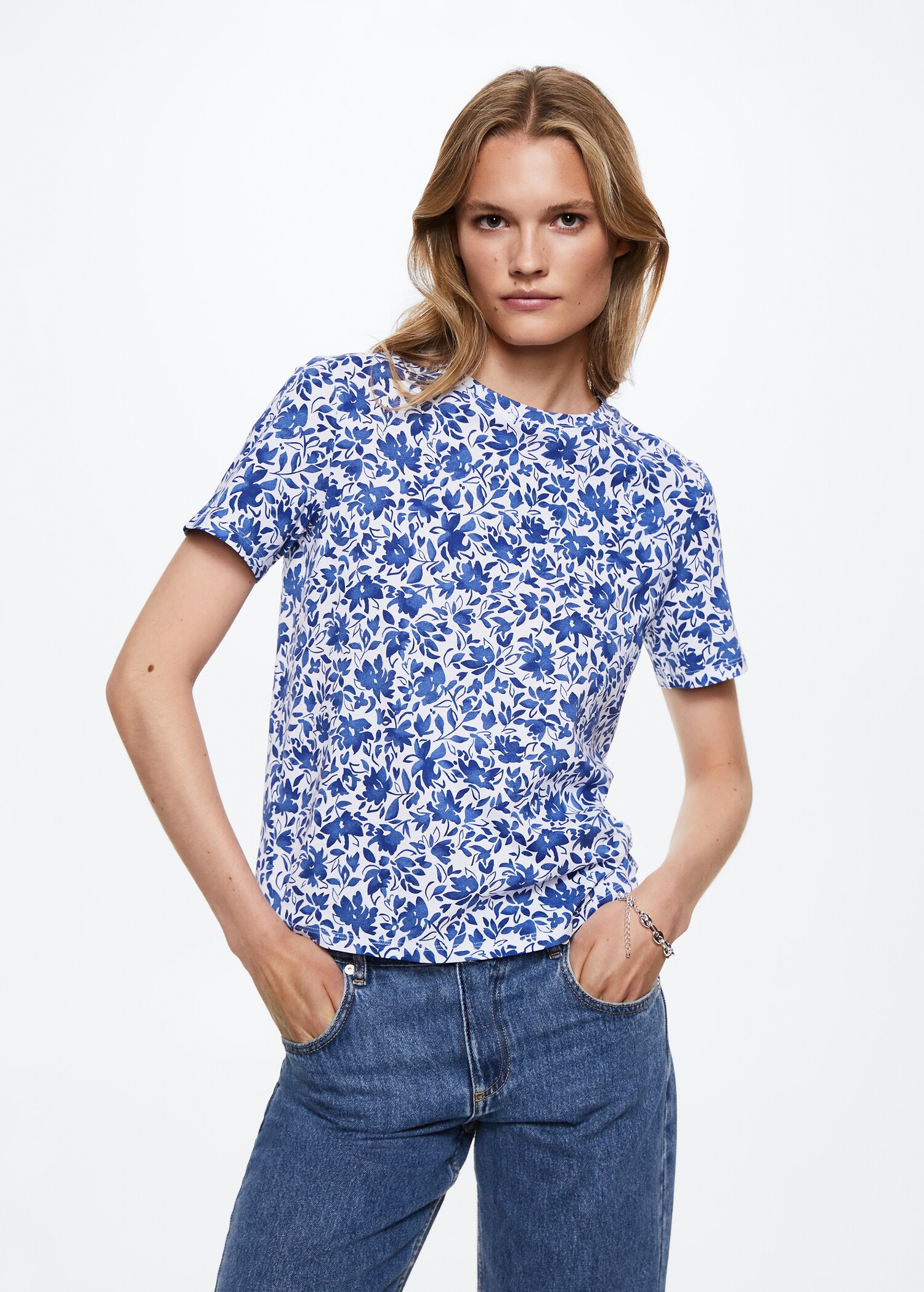 Camiseta estampada algodón - Plano medio