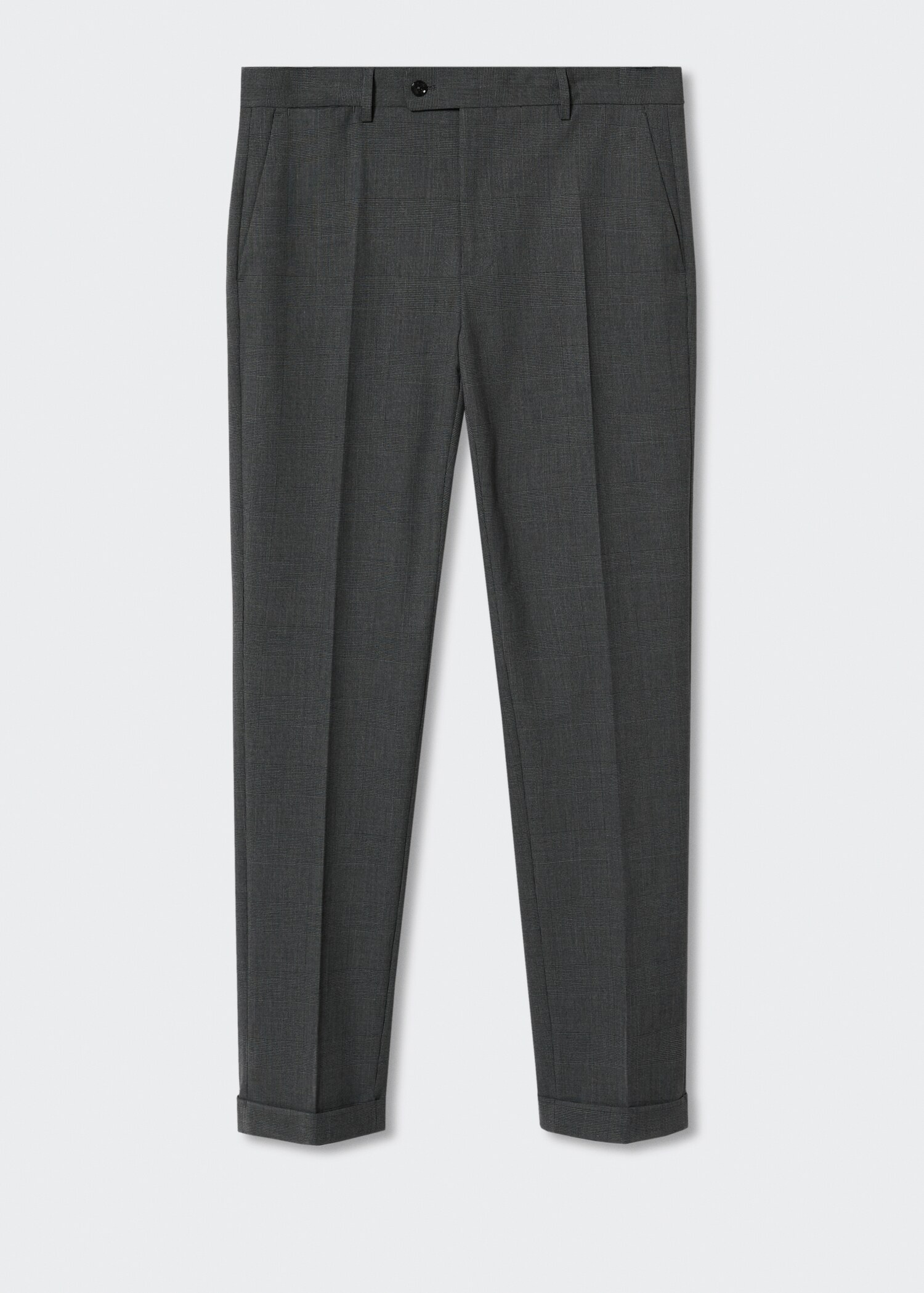 Костюмные брюки slim fit в клетку - Изделие без модели
