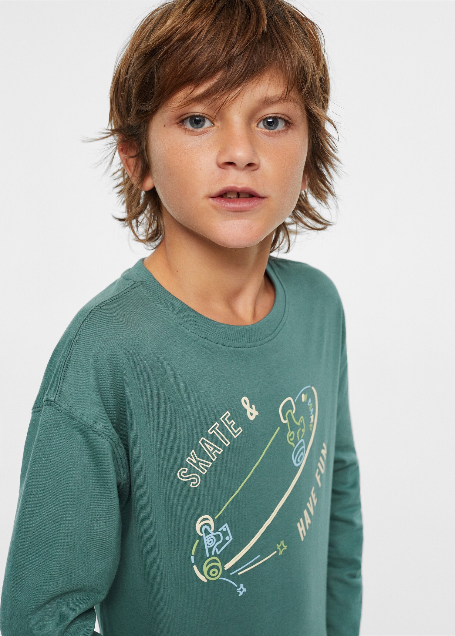 Printed cotton-blend T-shirt - Details of the article 1
