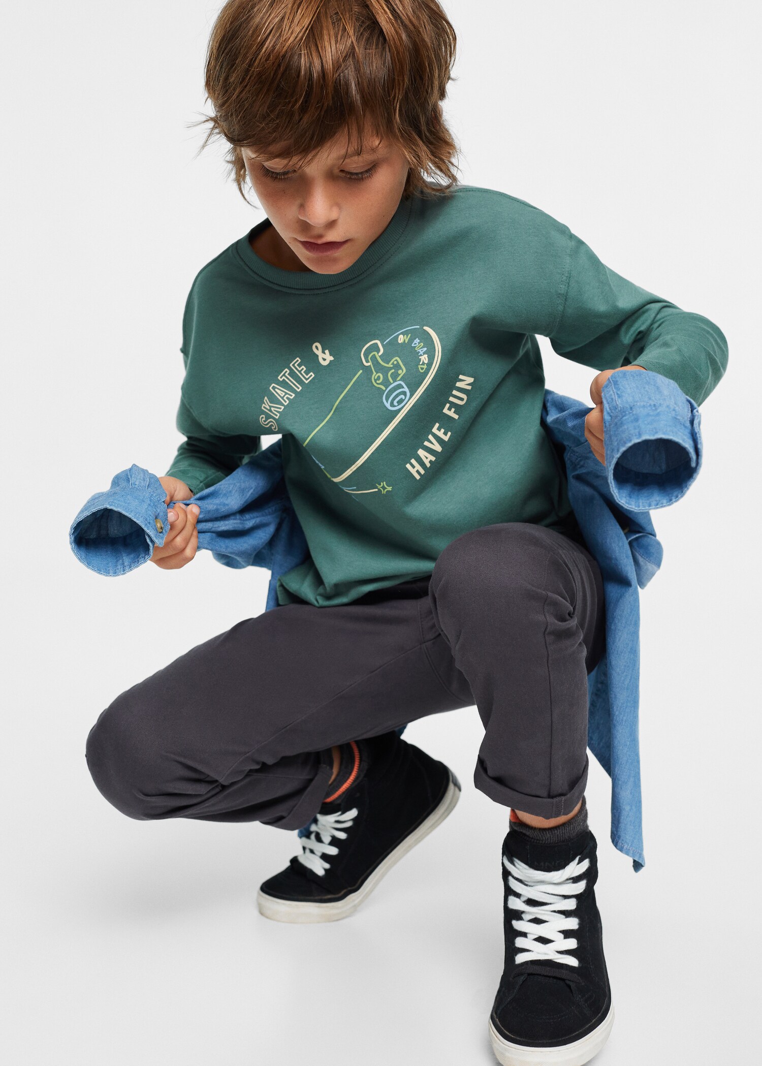 Printed cotton-blend T-shirt - Details of the article 2