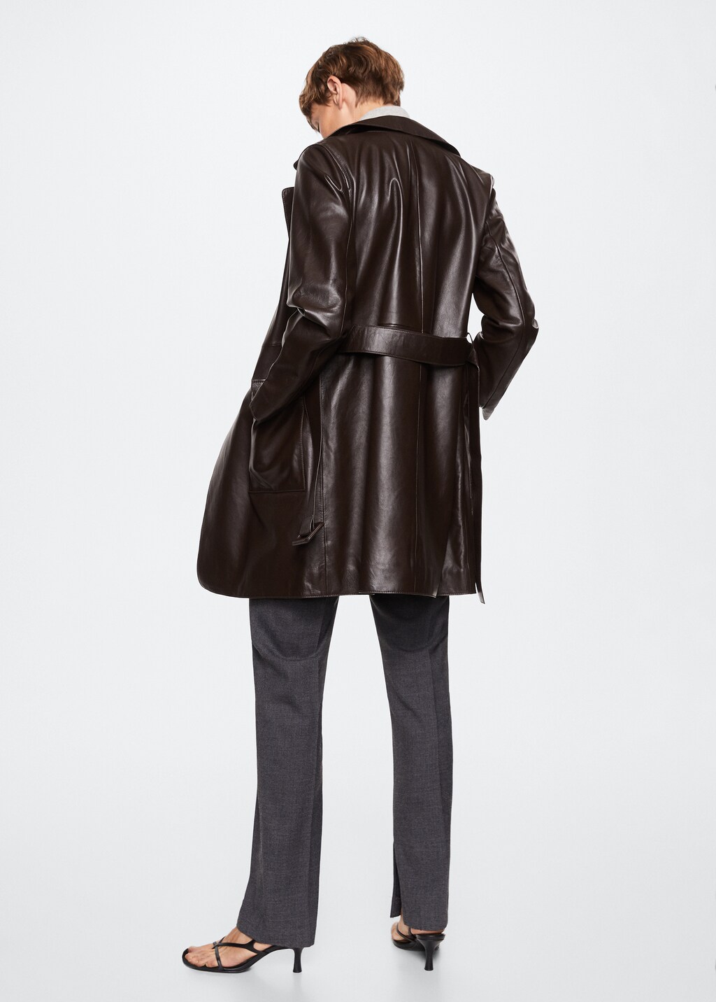 100 leather robe short trench coat Women MANGO Azerbaijan