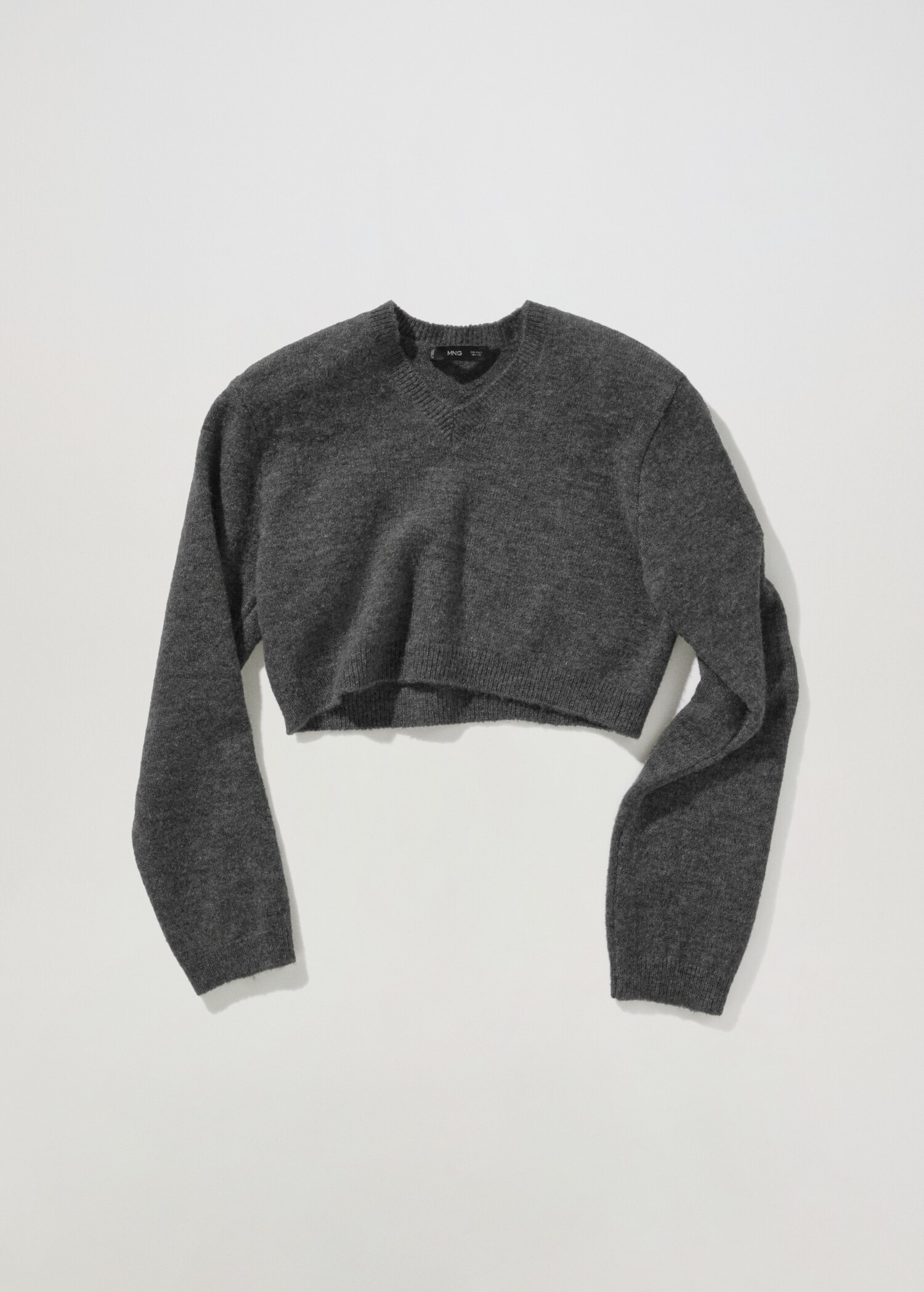 Jersey crop cuello pico - Artículo sin modelo