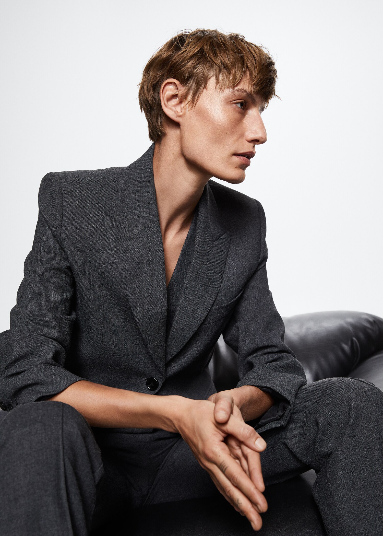 Structured wool suit blazer - Details of the article 6