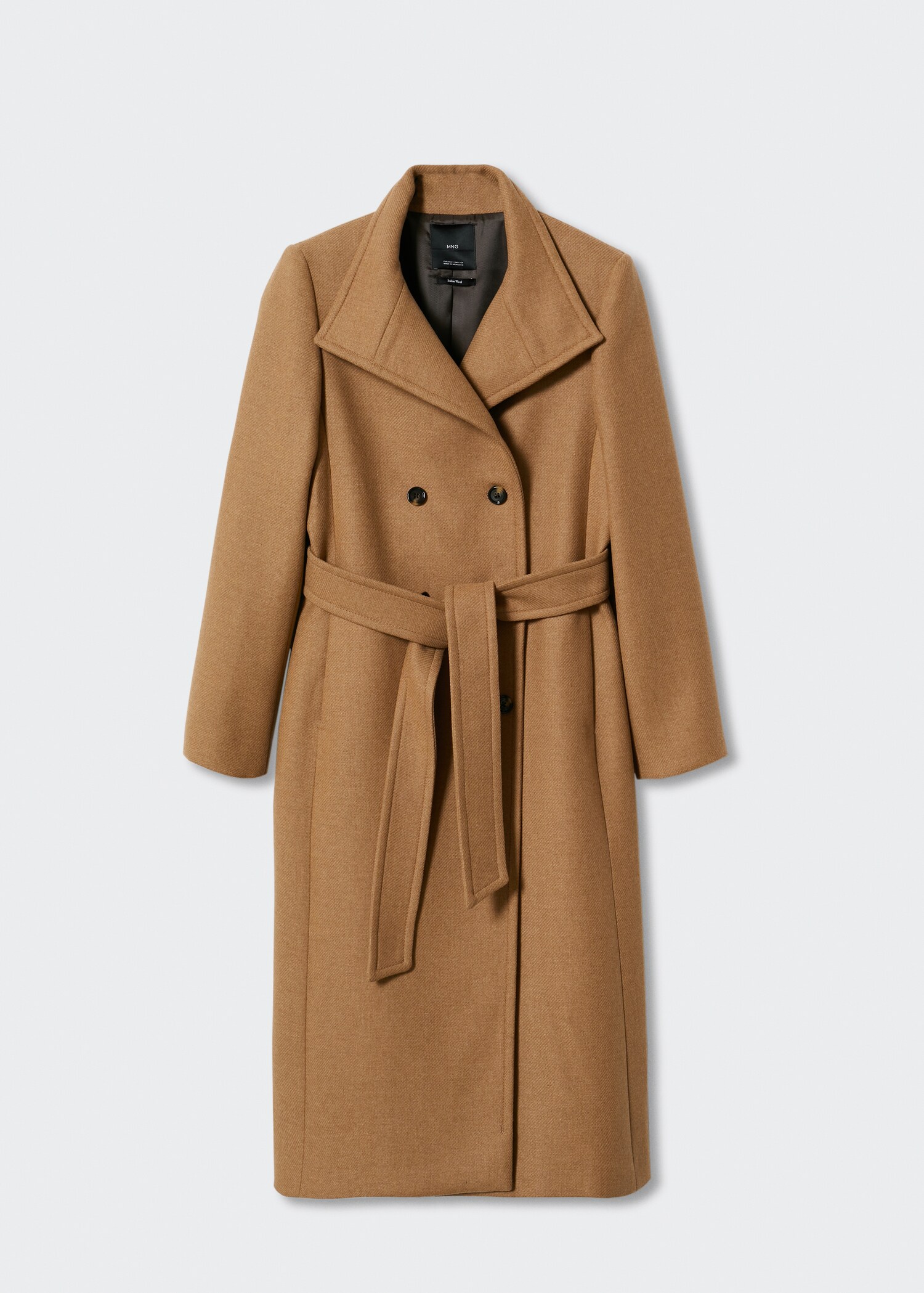 Woolen coat with belt - Article without model