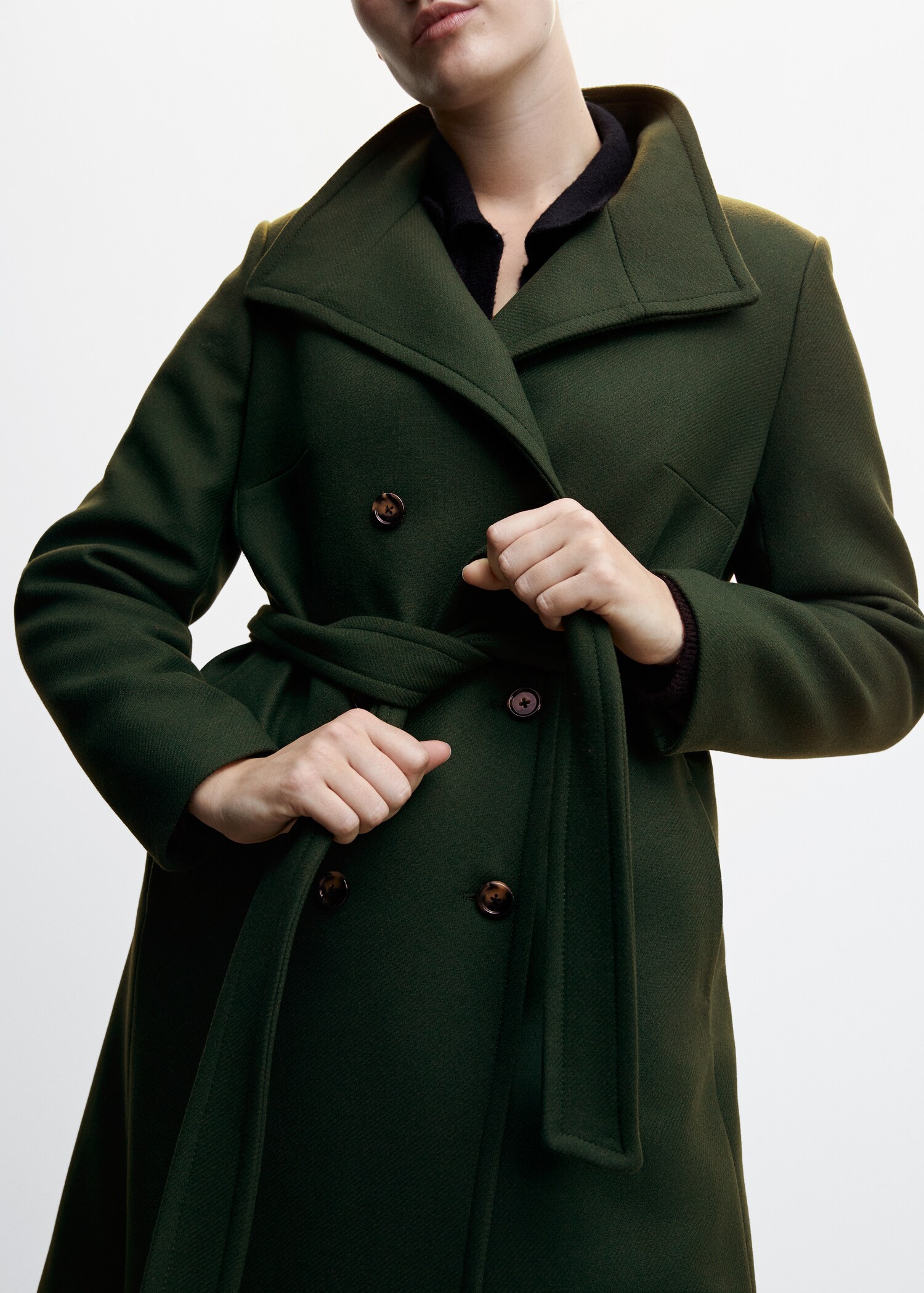 Woolen coat with belt - Details of the article 4