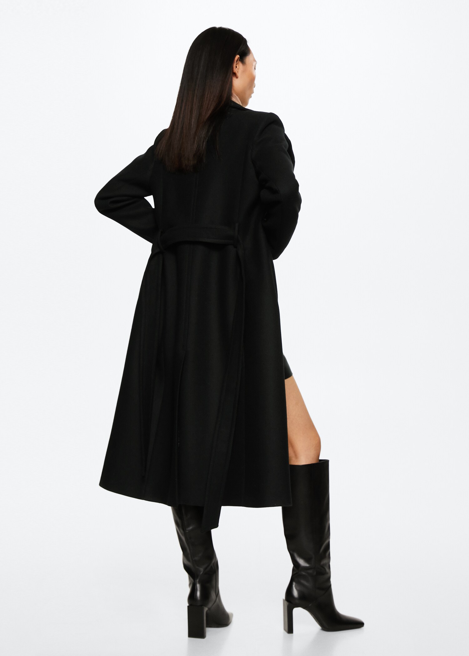 Manteau laine ceinture - Verso de l’article