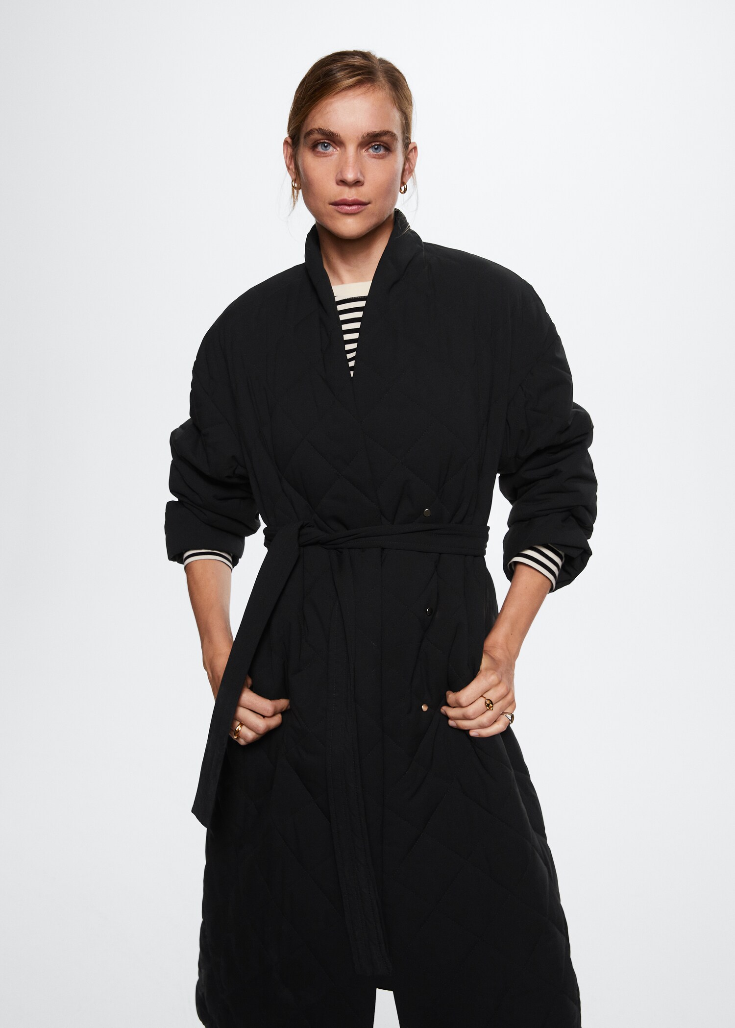 Oversize quilted coat - Middenvlak