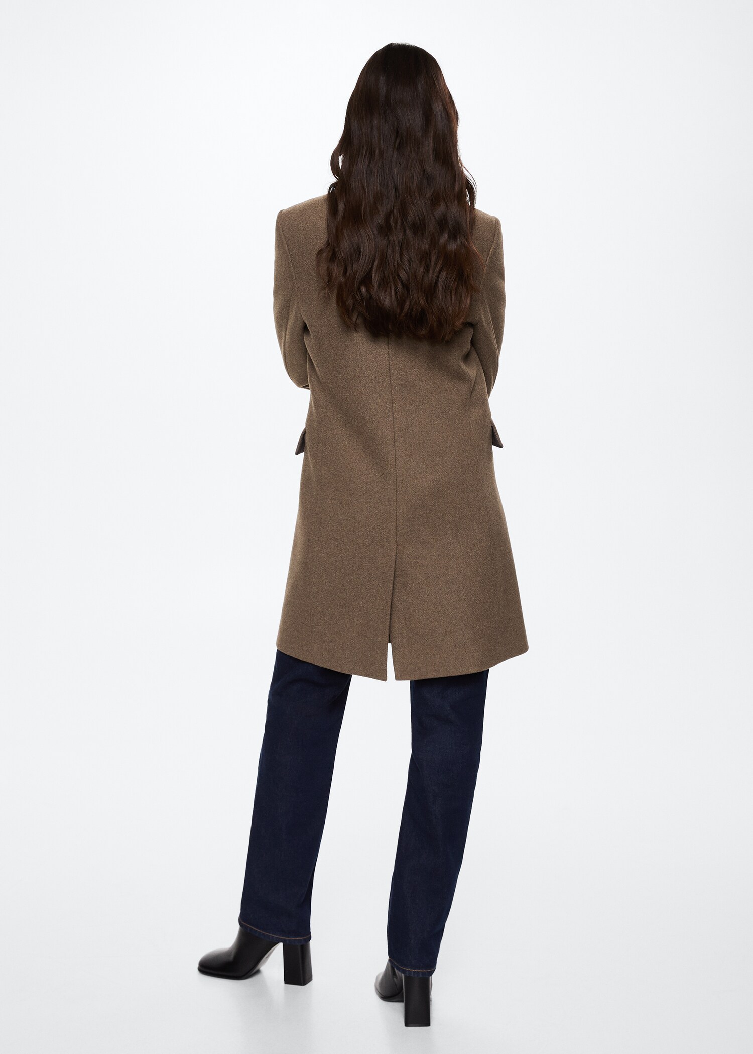 Wool double-breasted coat - Reverse of the article