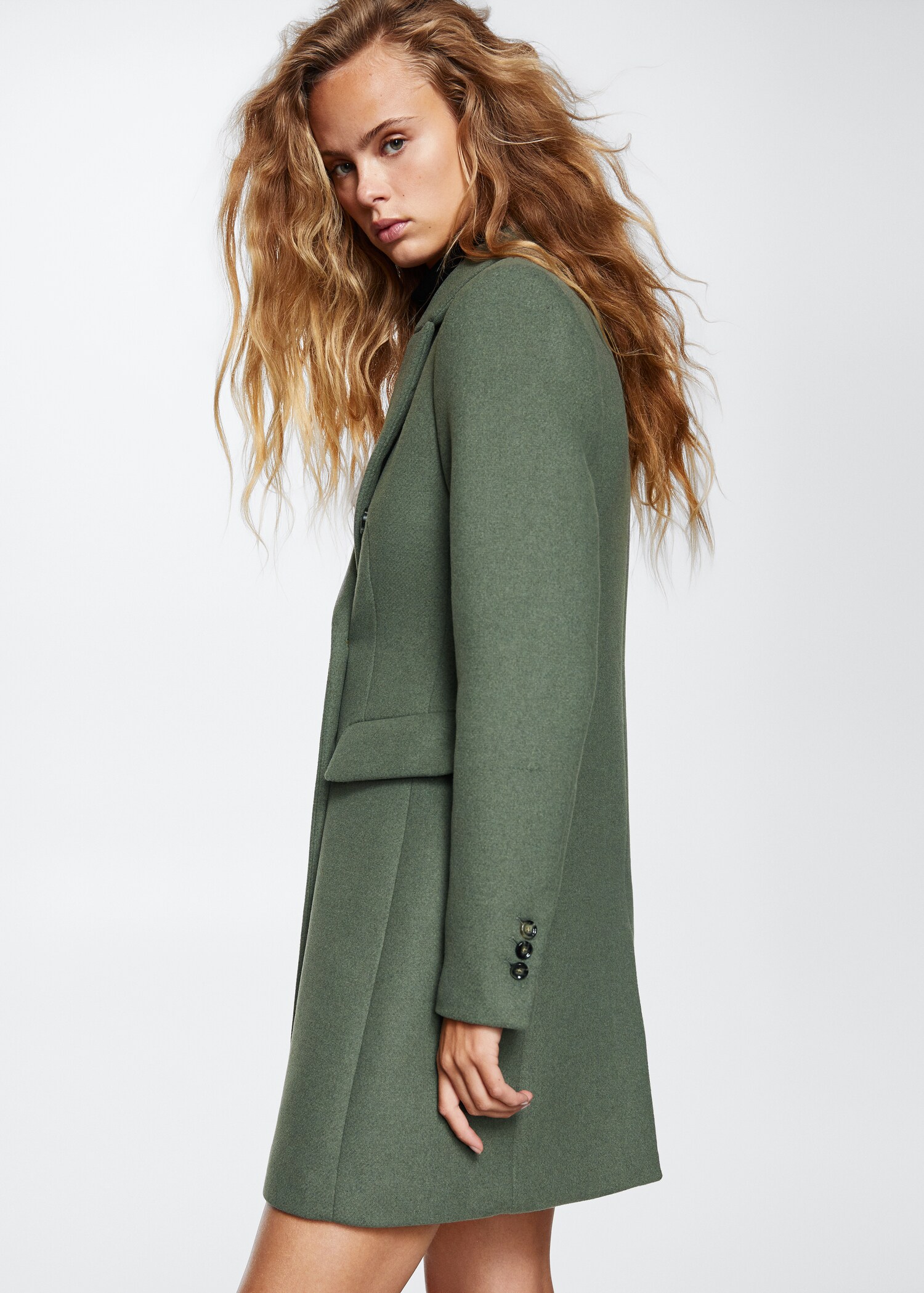 Wool double-breasted coat - Medium plane